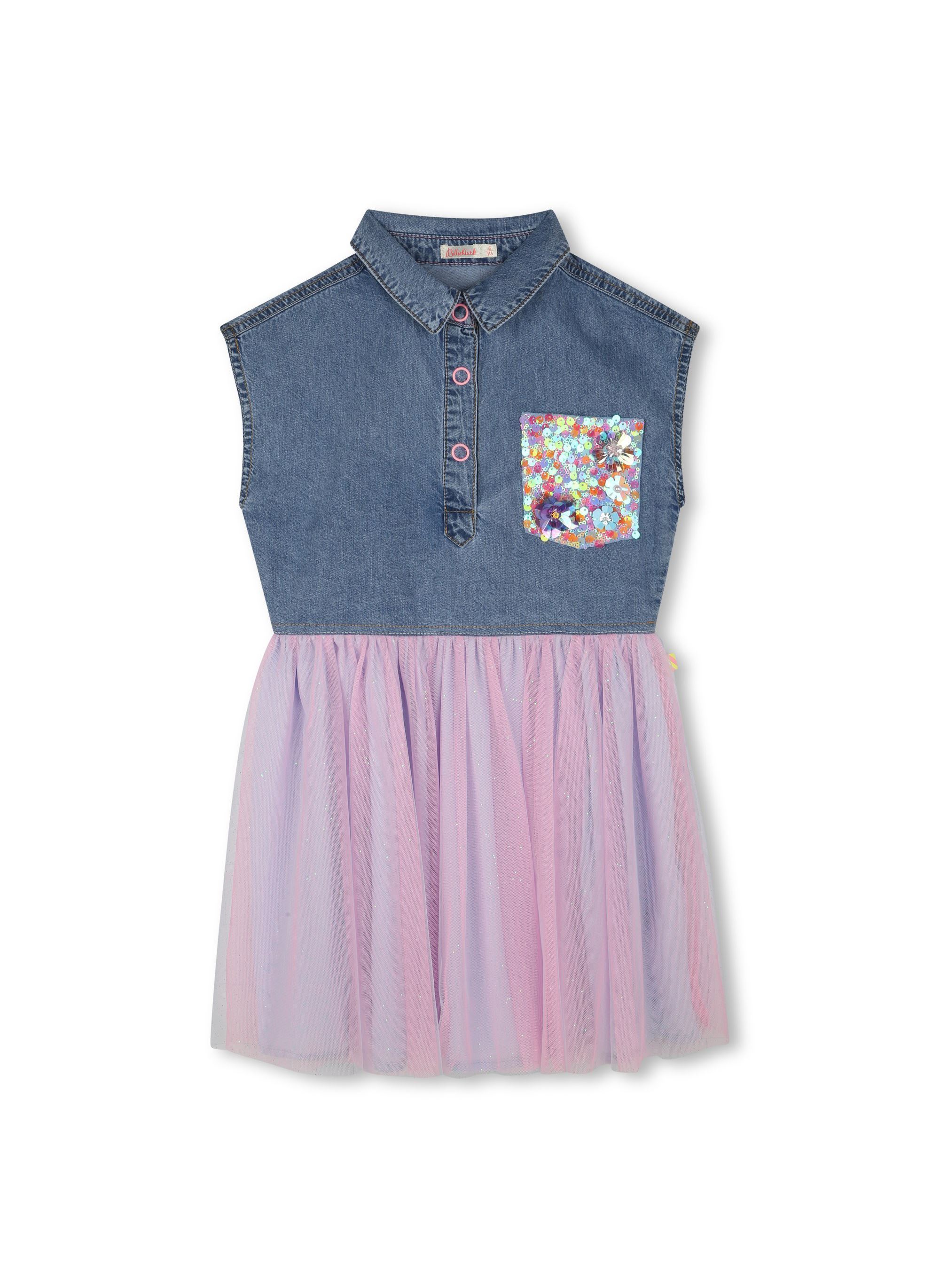 Kleider U21022 mädchen blau Billieblush Kleider U21022 mädchen blau DBLE STONE+BROSSAGE