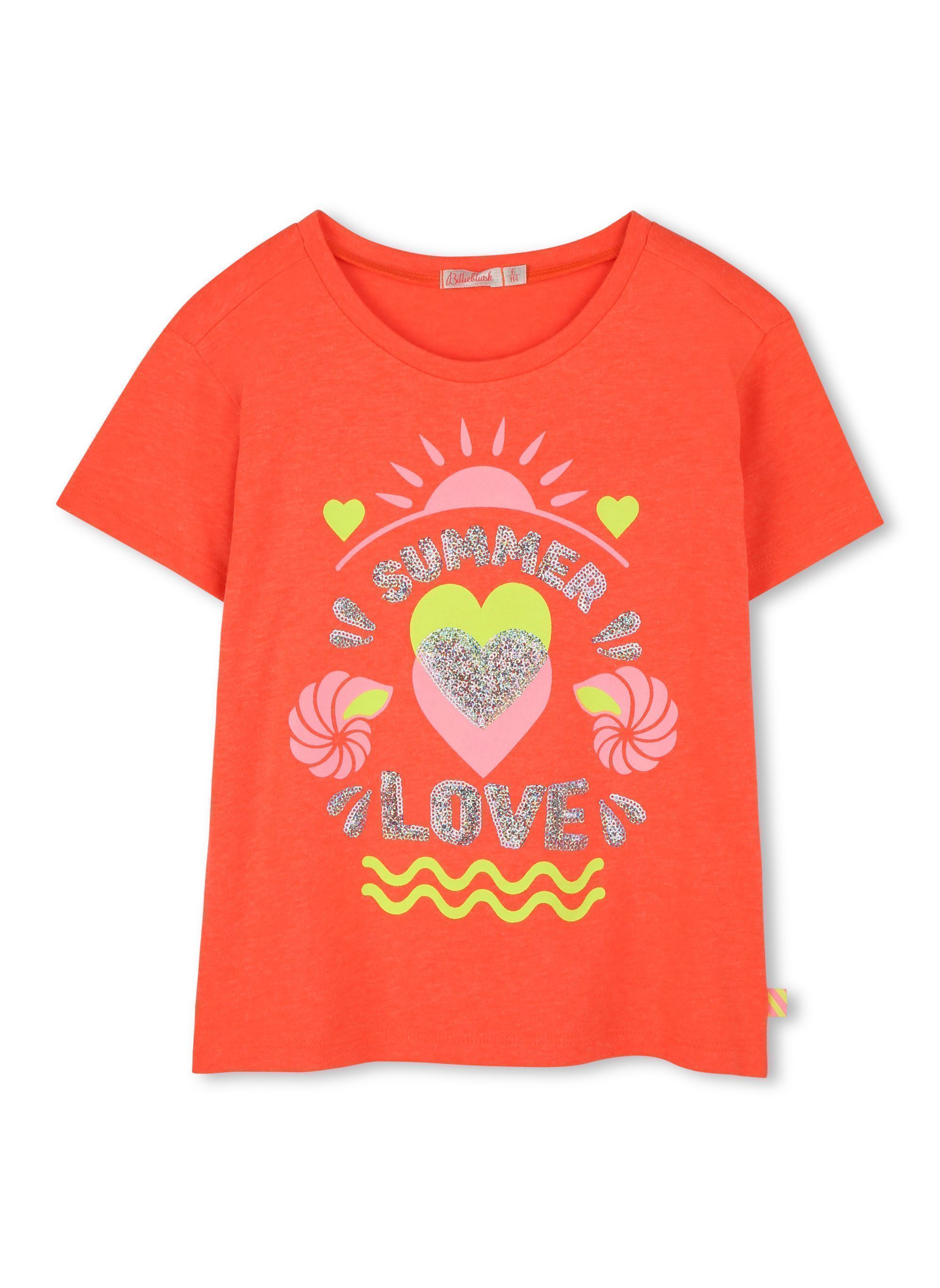 Kurzarm-T-Shirts U20951 mädchen orange Billieblush Kurzarm-T-Shirts U20951 mädchen orange CORAIL FLUO