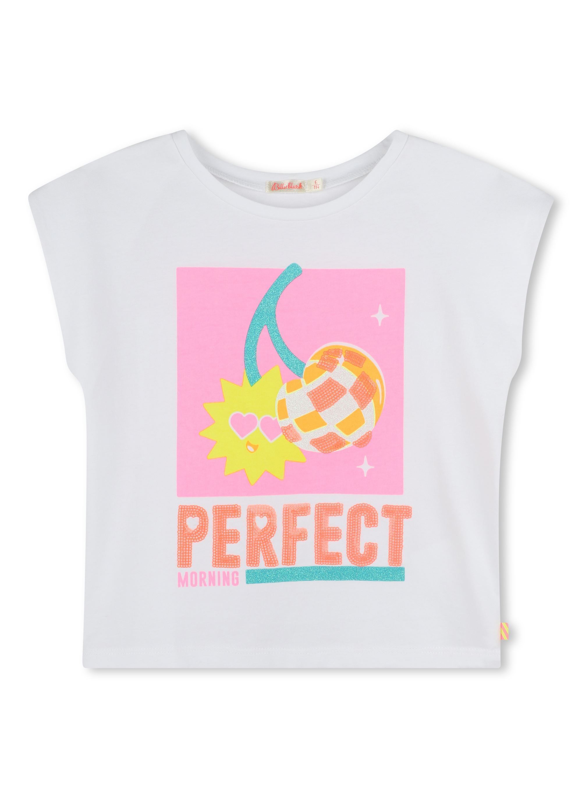 Tee-shirts manches courtes U21038 fille blanc Billieblush Tee-shirts manches courtes U21038 fille blanc BLANC