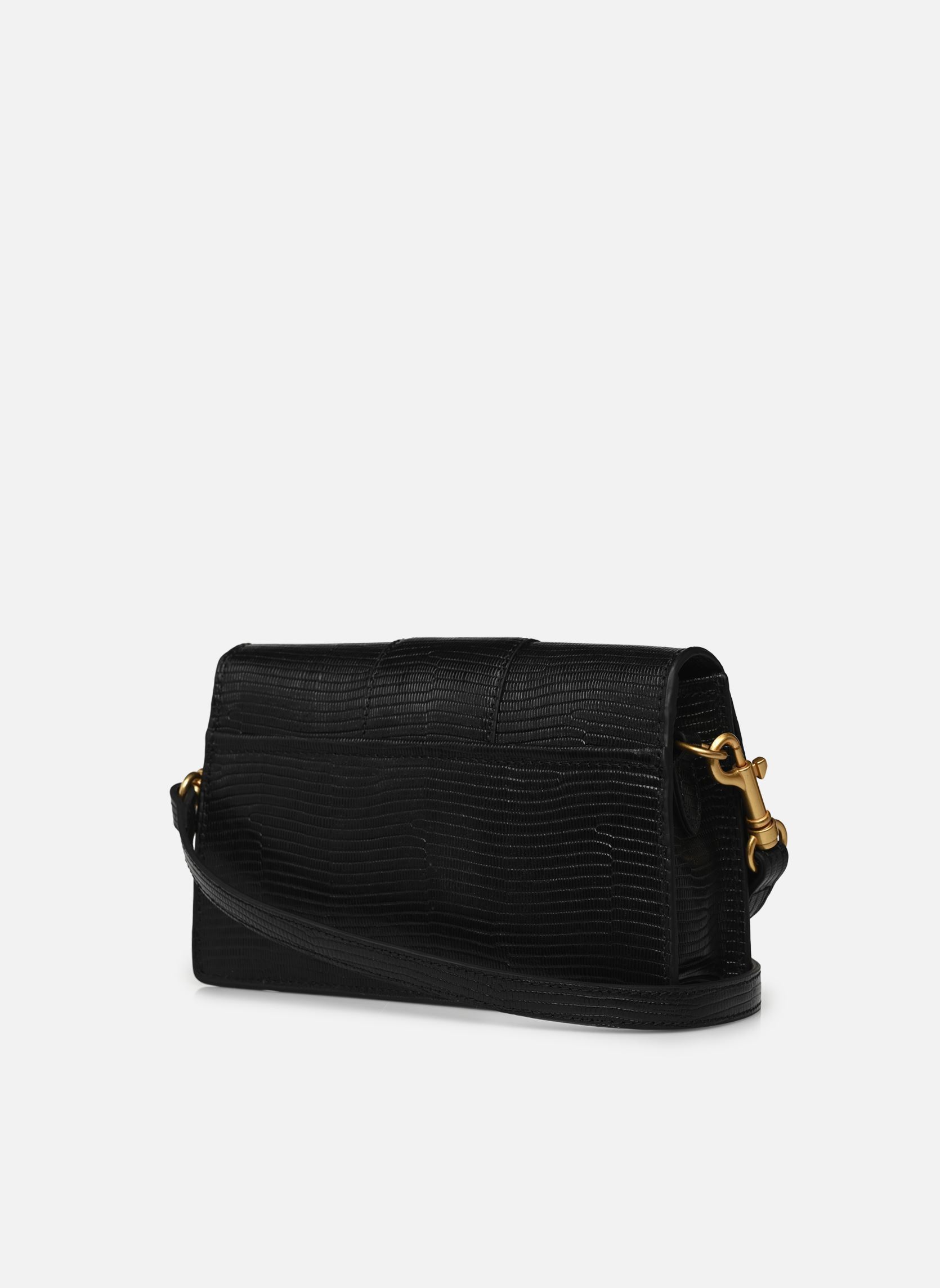 Umhängetaschen Sac trotteur A rabat avec fermoir S Léza damen schwarz Lancaster Umhängetaschen Sac trotteur A rabat avec fermoir S Léza damen schwarz NOIR LÉZARD