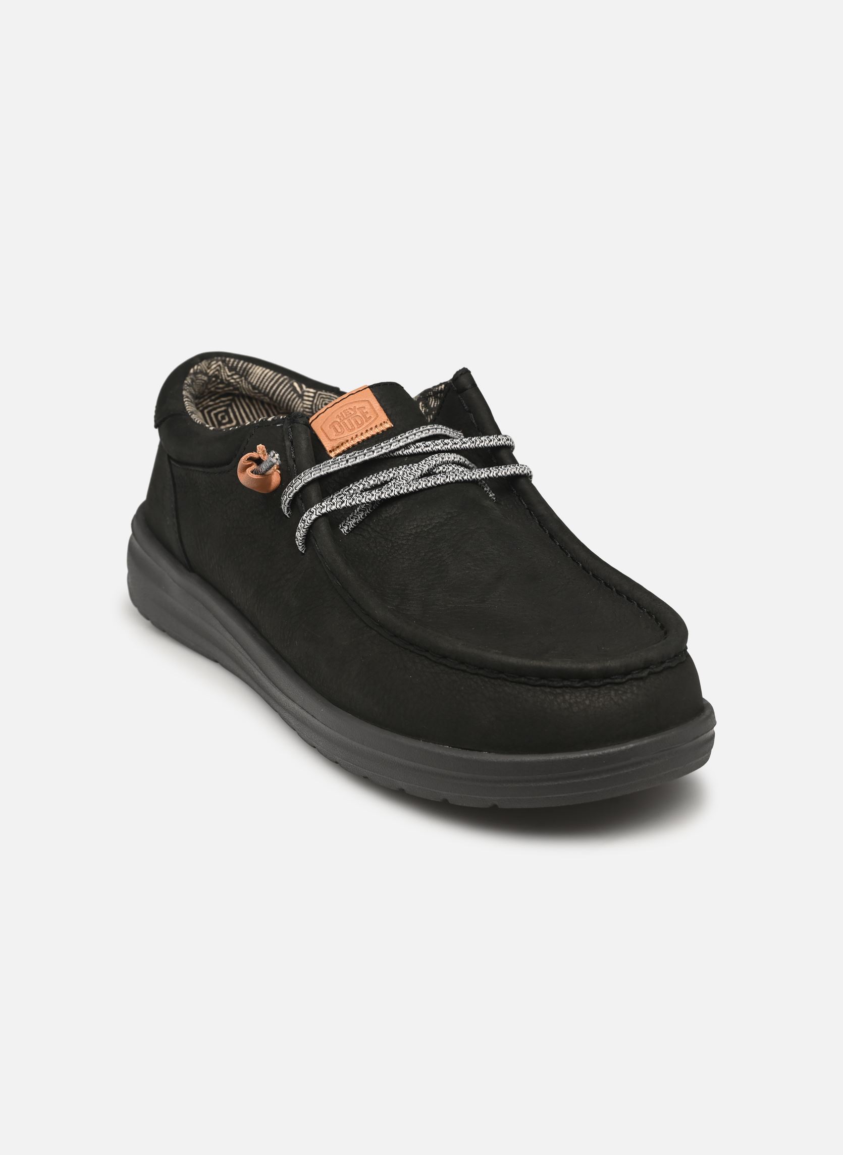 Zapatillas Wally Grip Craft Leather hombre negro HEYDUDE Zapatillas Wally Grip Craft Leather hombre negro BLACK
