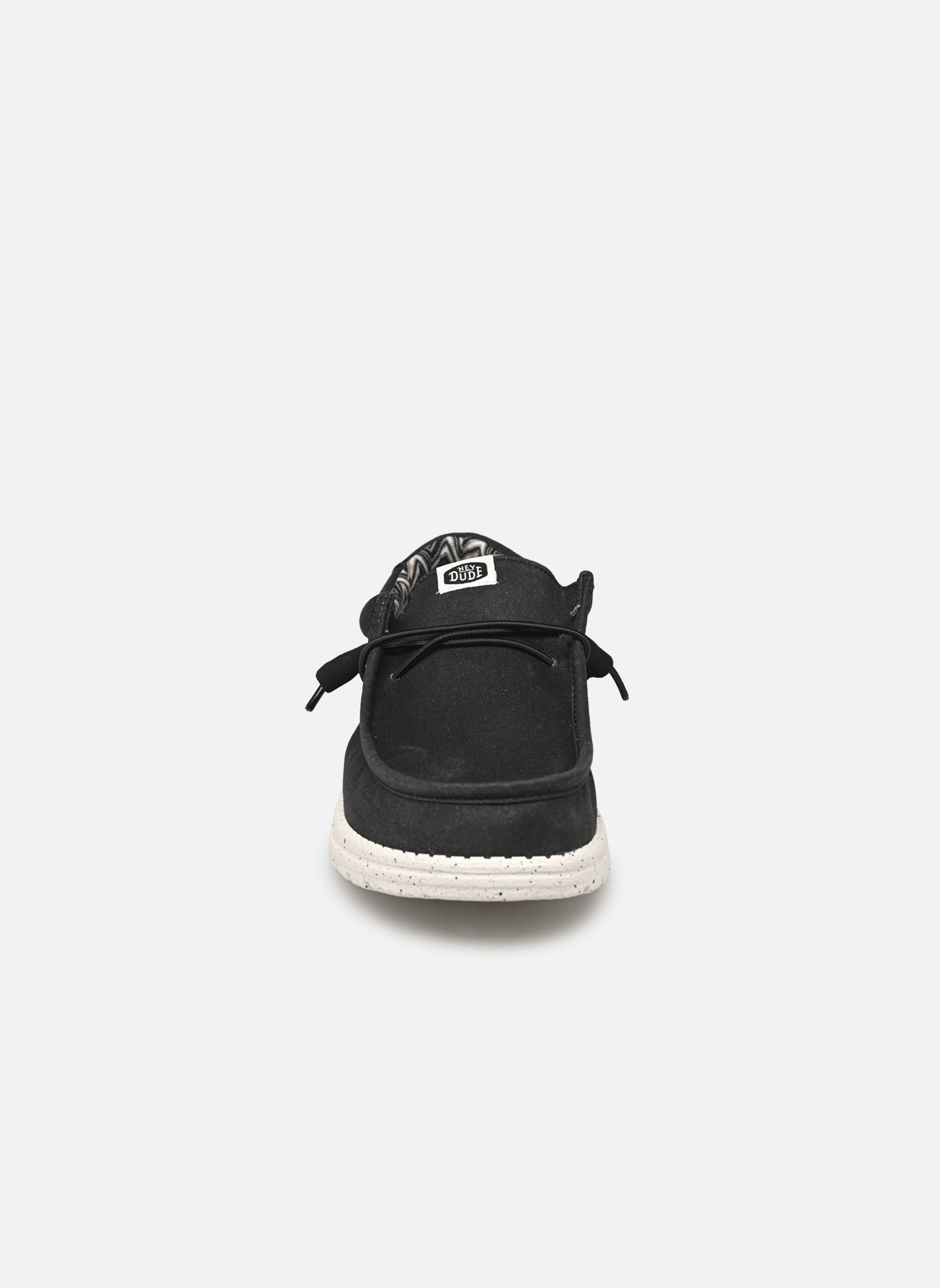Baskets toile Wally Stretch Canvas homme noir HEYDUDE Baskets toile Wally Stretch Canvas homme noir Black/white