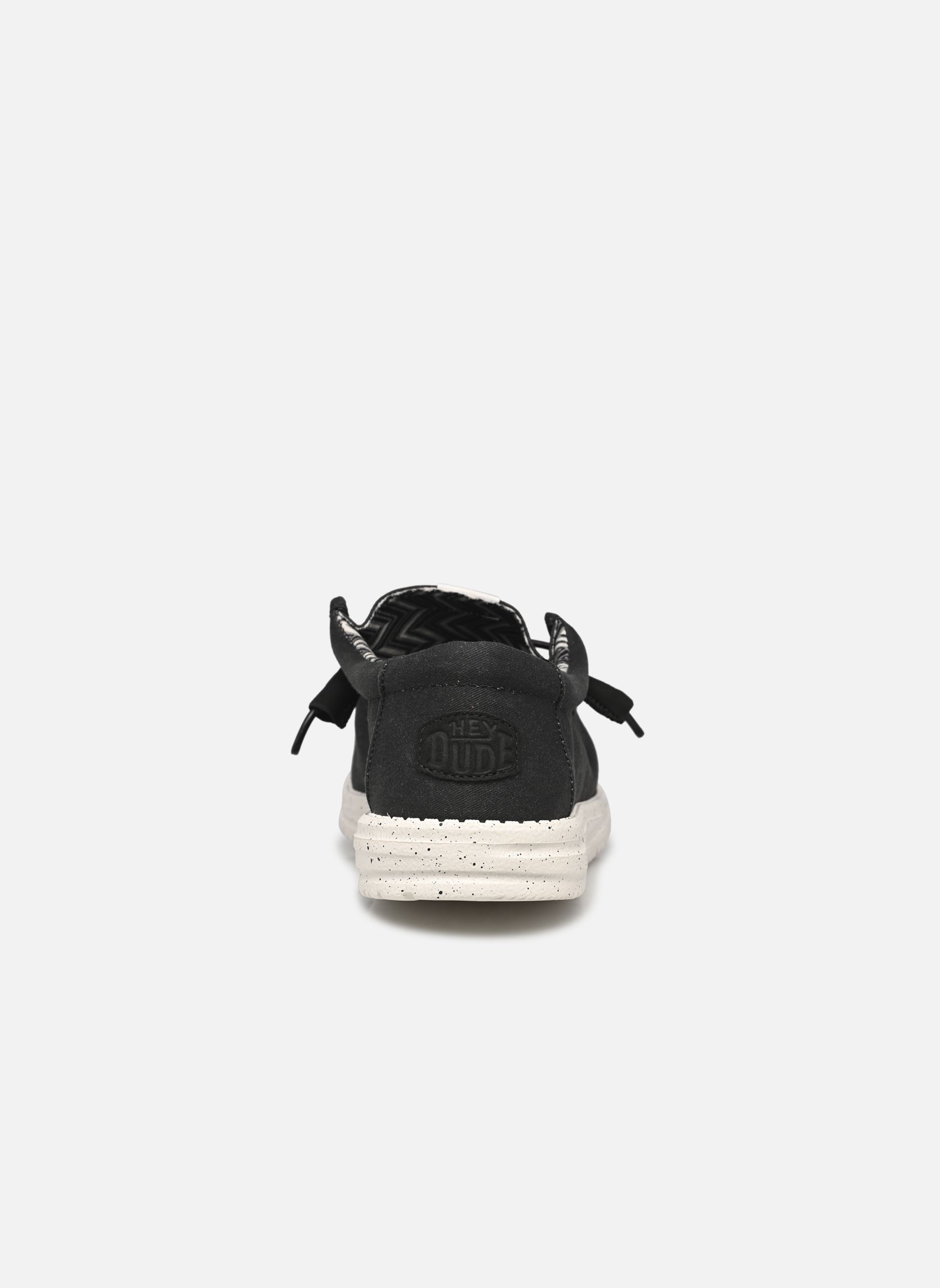 Baskets toile Wally Stretch Canvas homme noir HEYDUDE Baskets toile Wally Stretch Canvas homme noir Black/white