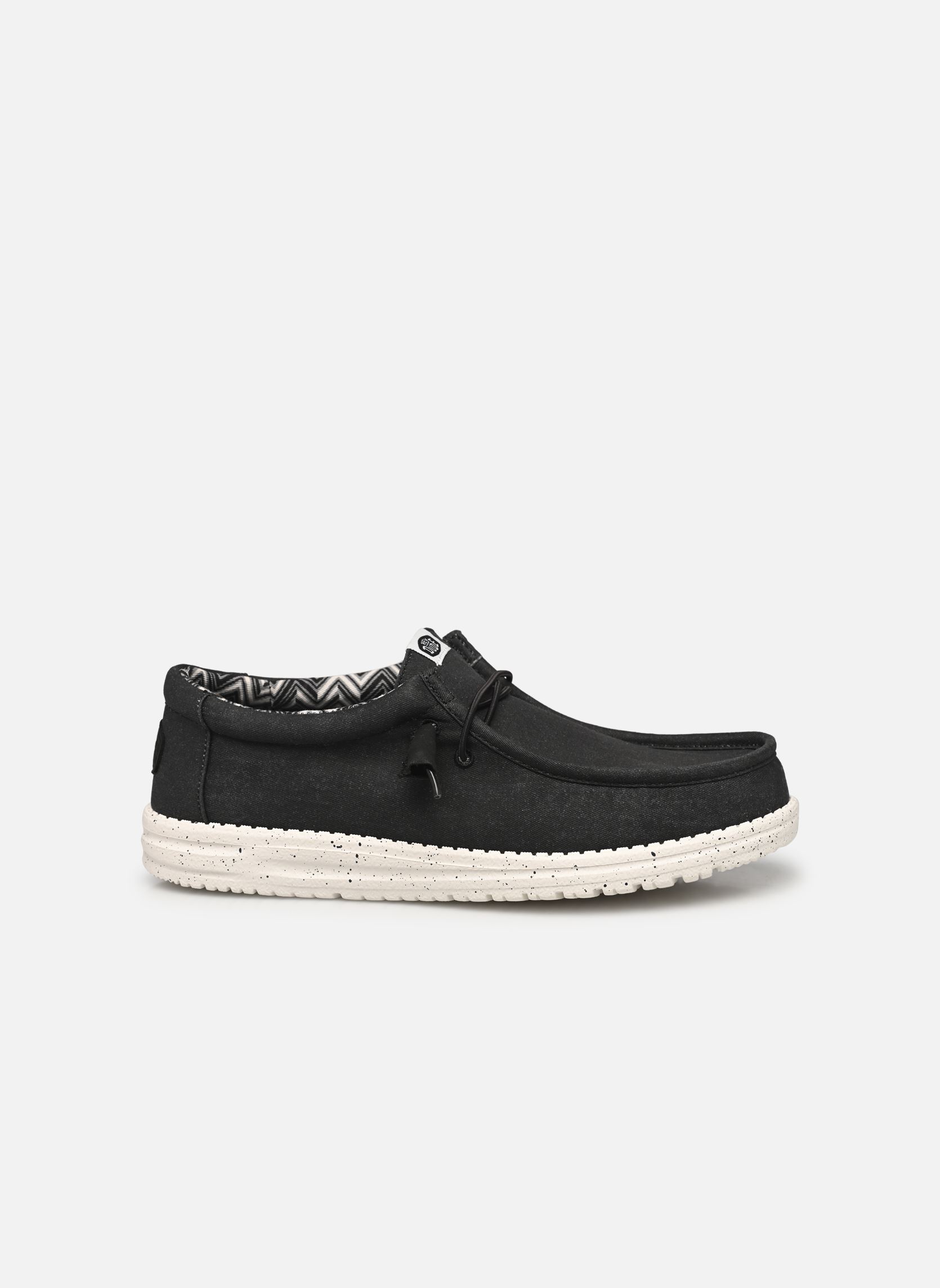 Baskets toile Wally Stretch Canvas homme noir HEYDUDE Baskets toile Wally Stretch Canvas homme noir Black/white