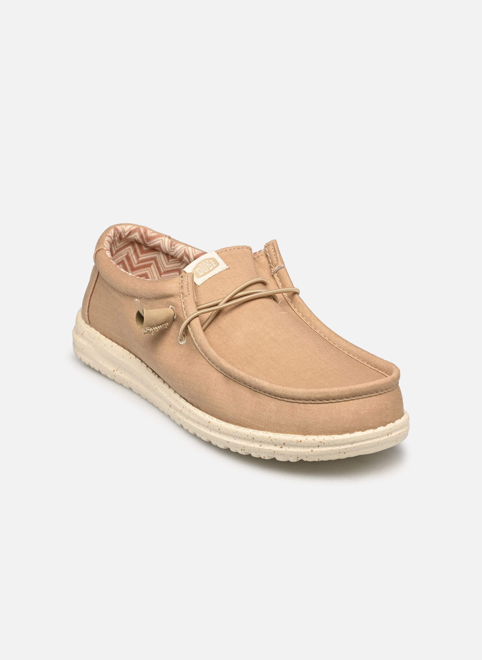 Print sneakers Wally Stretch Canvas heren beige HEYDUDE Print sneakers Wally Stretch Canvas heren beige Tan