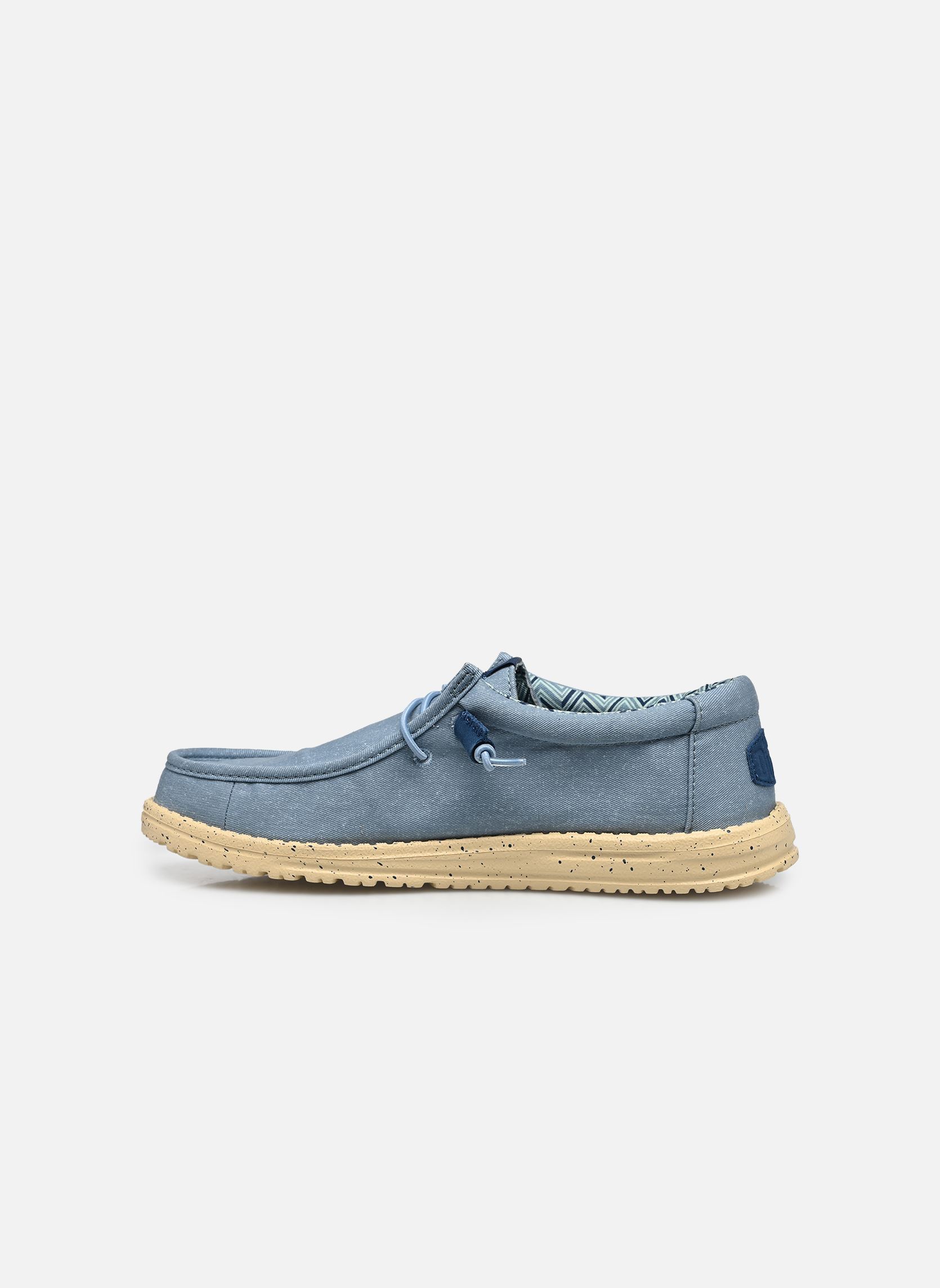 Print sneakers Wally Stretch Canvas heren blauw HEYDUDE Print sneakers Wally Stretch Canvas heren blauw Faded Denim/Boulder Tan