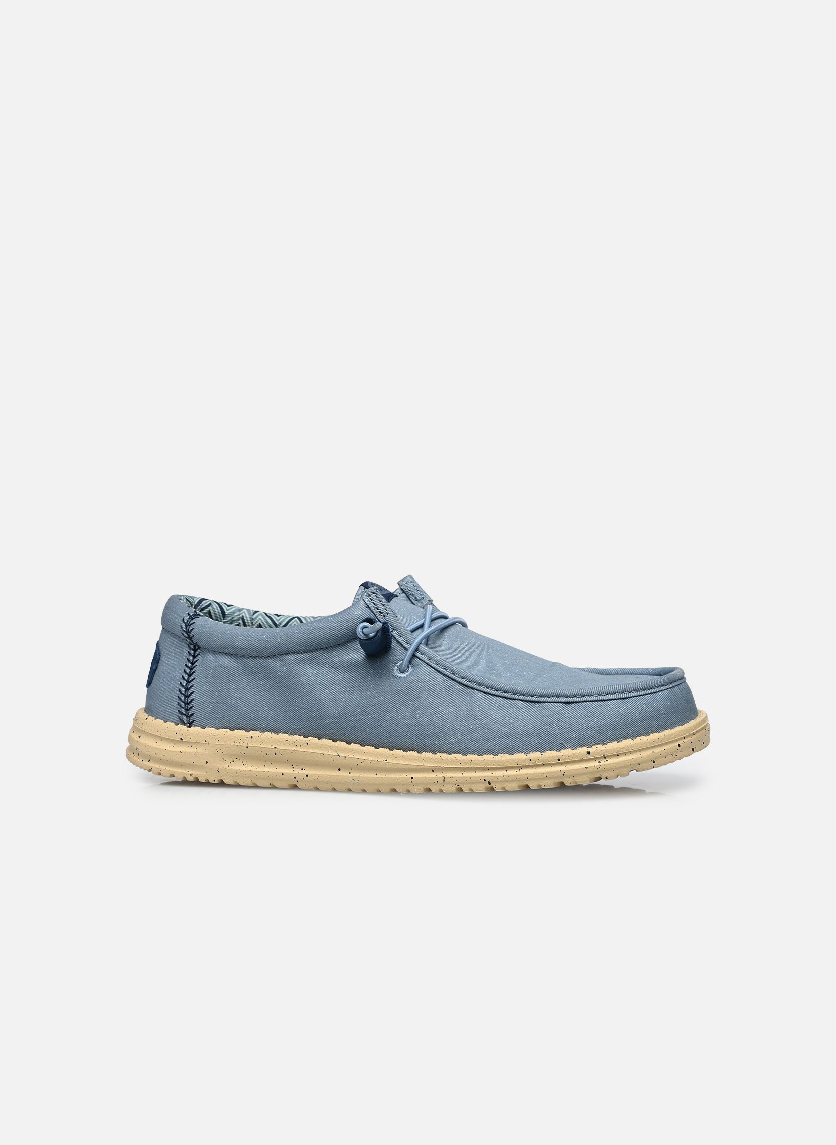 Print sneakers Wally Stretch Canvas heren blauw HEYDUDE Print sneakers Wally Stretch Canvas heren blauw Faded Denim/Boulder Tan