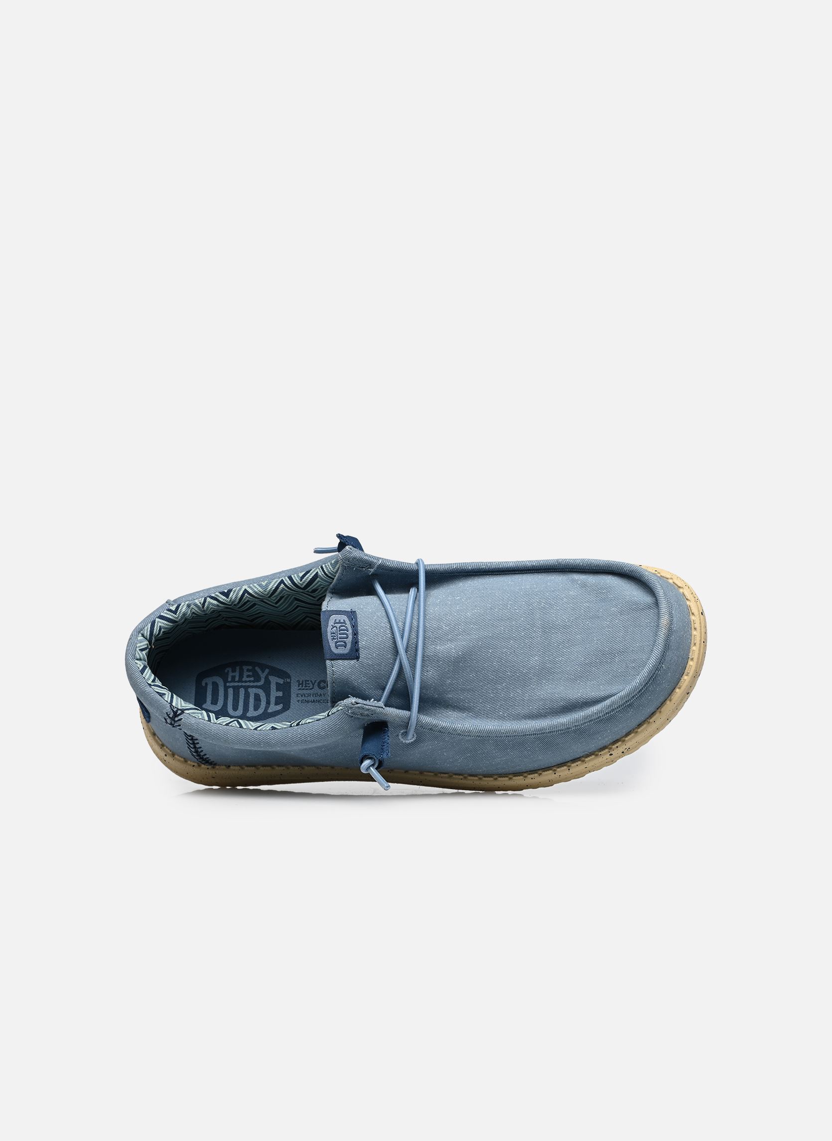 Print sneakers Wally Stretch Canvas heren blauw HEYDUDE Print sneakers Wally Stretch Canvas heren blauw Faded Denim/Boulder Tan