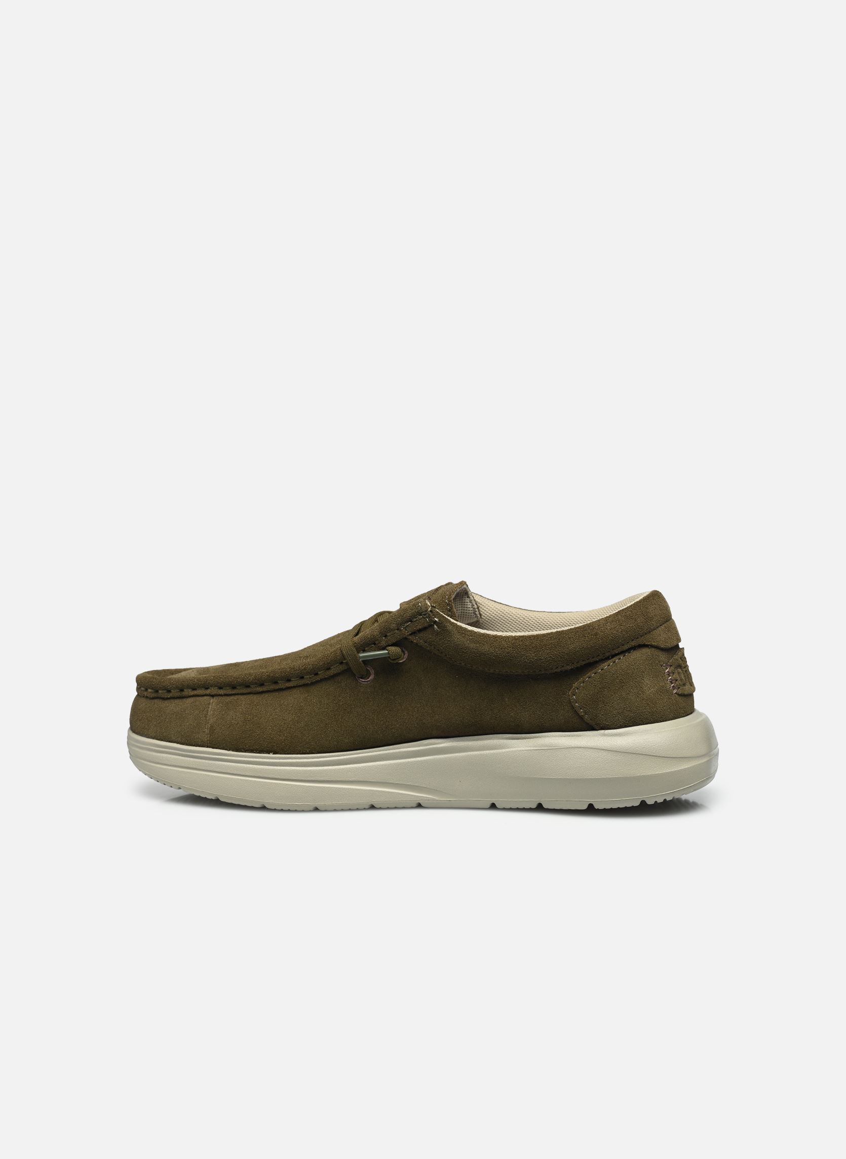 Baskets Wally COMF Suede homme vert HEYDUDE Baskets Wally COMF Suede homme vert Dark Olive/Stone Grey