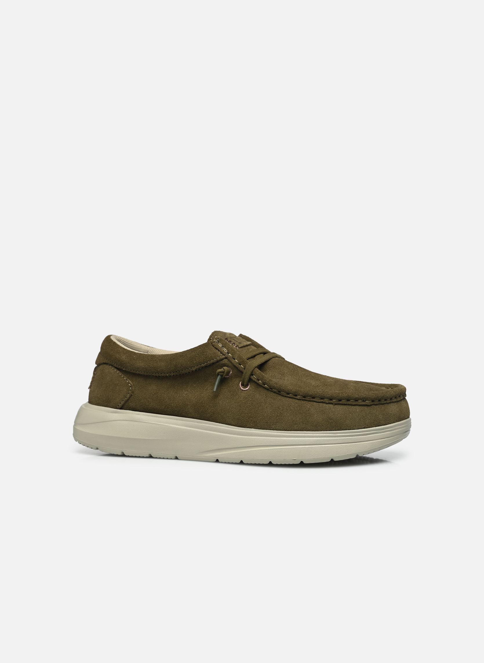 Baskets Wally COMF Suede homme vert HEYDUDE Baskets Wally COMF Suede homme vert Dark Olive/Stone Grey