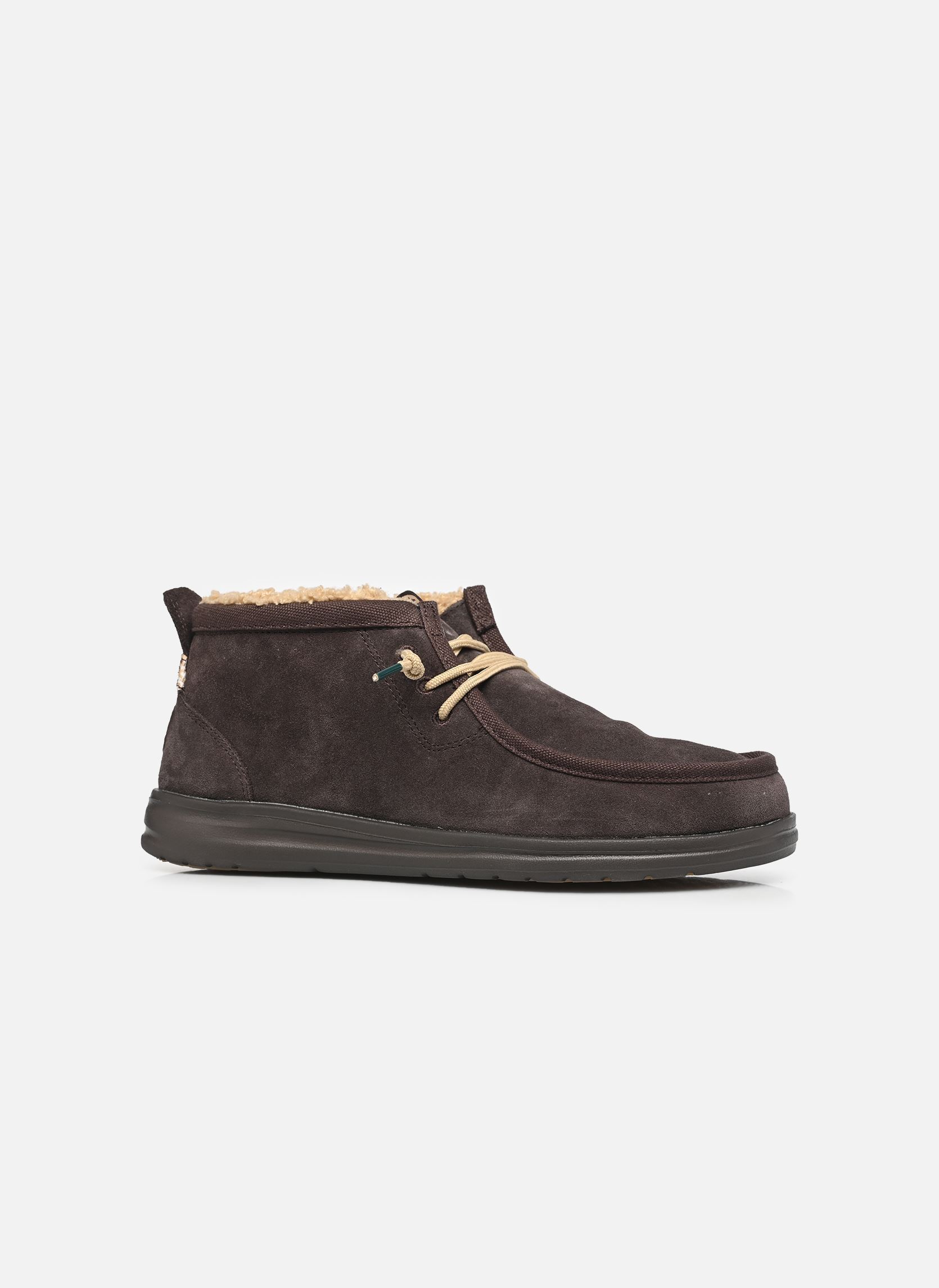 Baskets montantes Wally Mid GripR Warmth homme marron HEYDUDE Baskets montantes Wally Mid GripR Warmth homme marron Mole brown