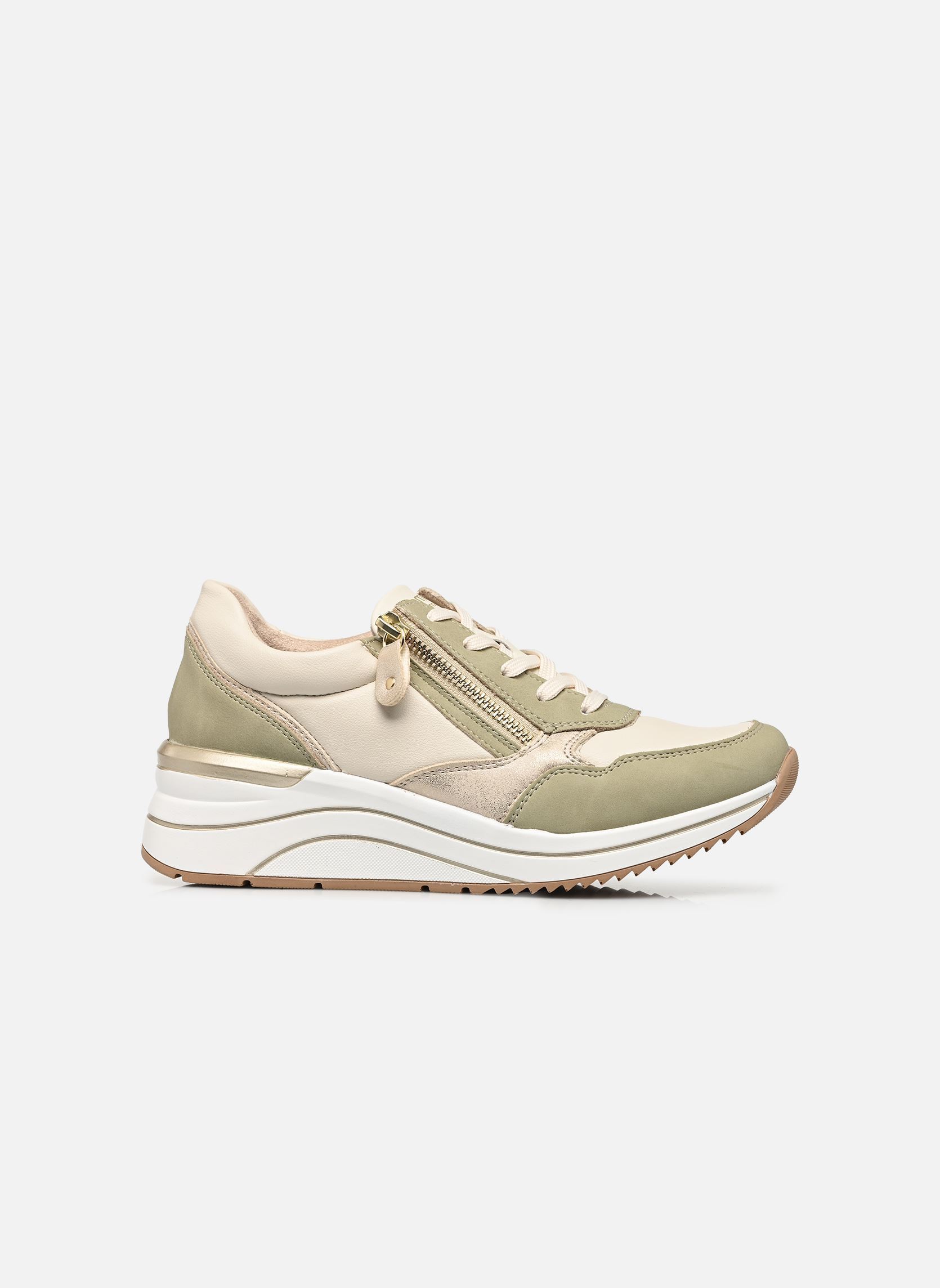 Sleehak sneakers D0T01 dames groen Remonte Sleehak sneakers D0T01 dames groen SALBEI/OFFWHITE/MUSCHEL/OFFWHI