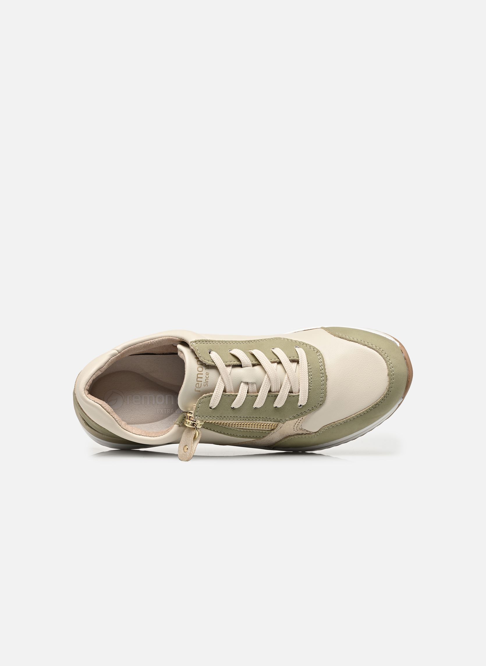 Sleehak sneakers D0T01 dames groen Remonte Sleehak sneakers D0T01 dames groen SALBEI/OFFWHITE/MUSCHEL/OFFWHI