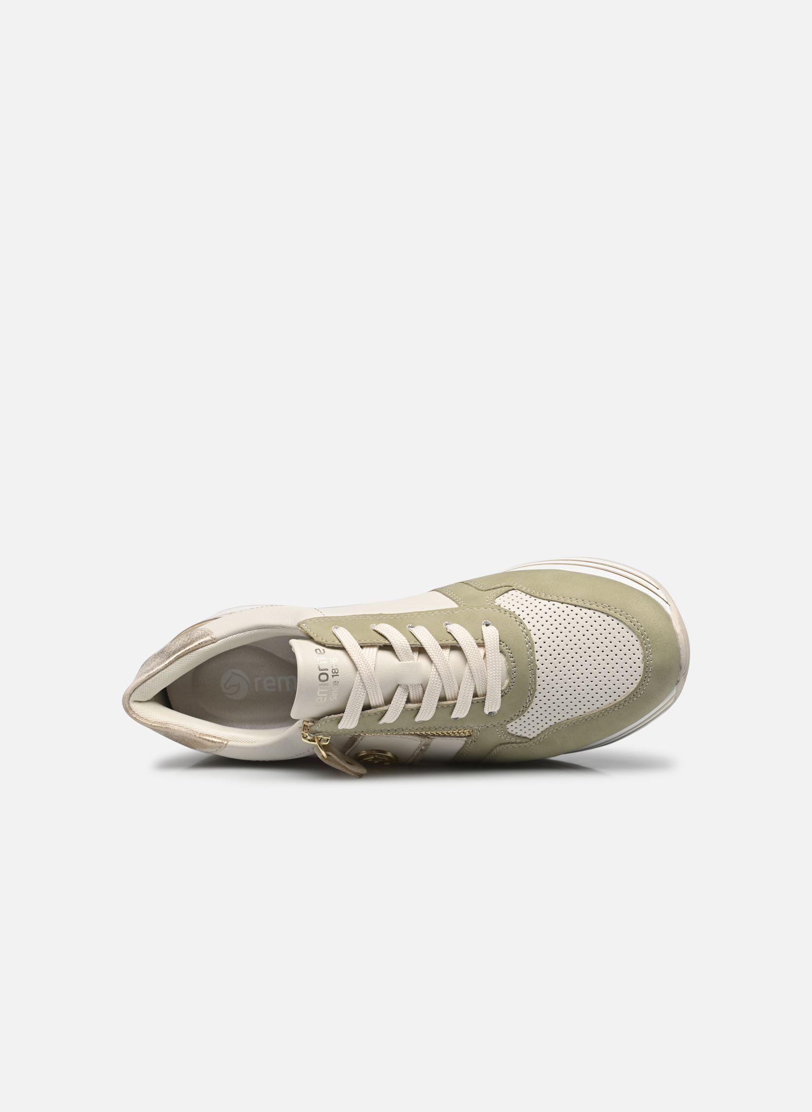 Baskets compensées D1327 femme vert Remonte Baskets compensées D1327 femme vert SALBEI/OFFWHITE/MUSCHEL/OFFWHI