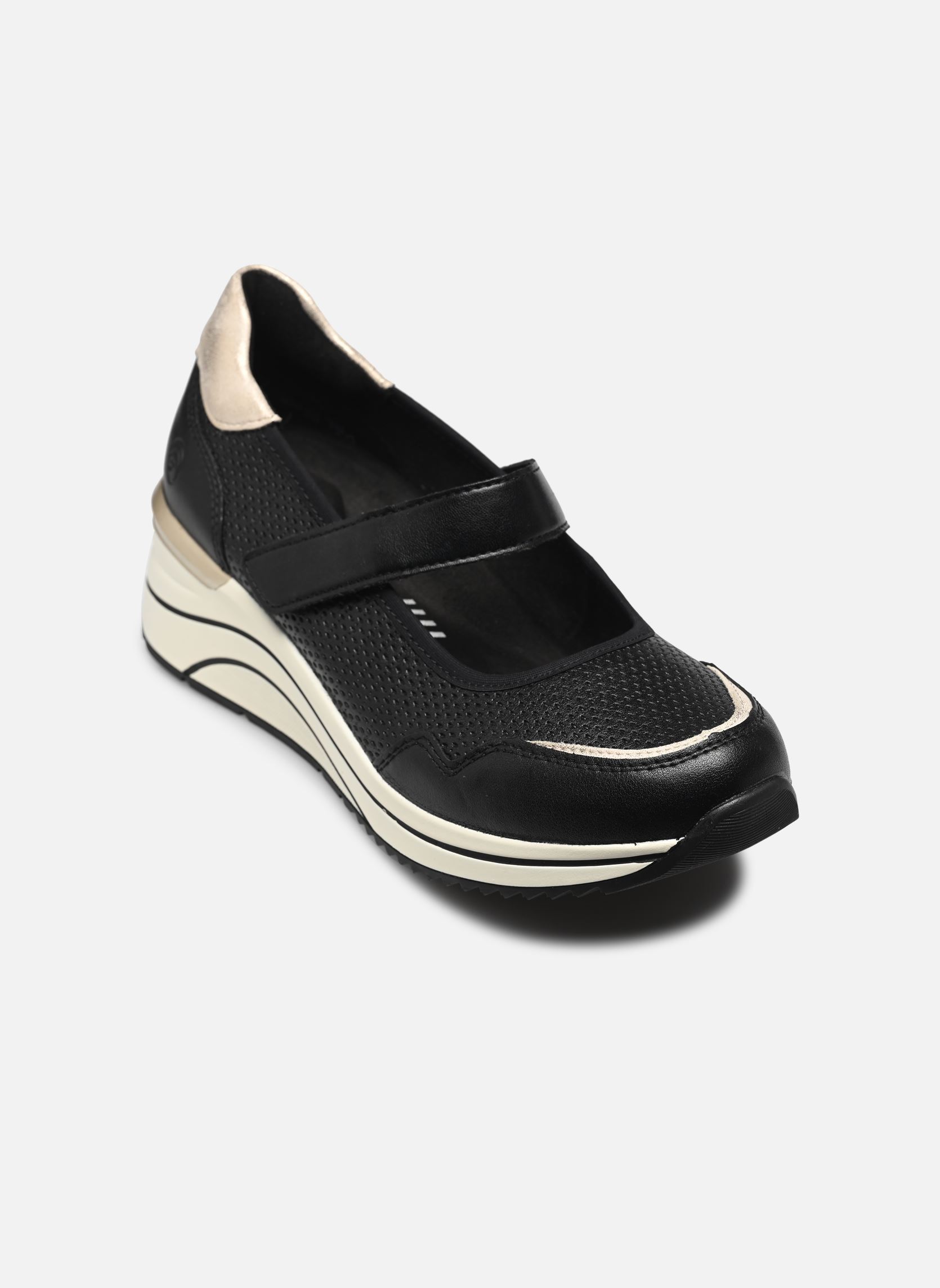 Baskets compensées D0T13 femme noir Remonte Baskets compensées D0T13 femme noir NERO/MUSCHEL/SCHWARZ
