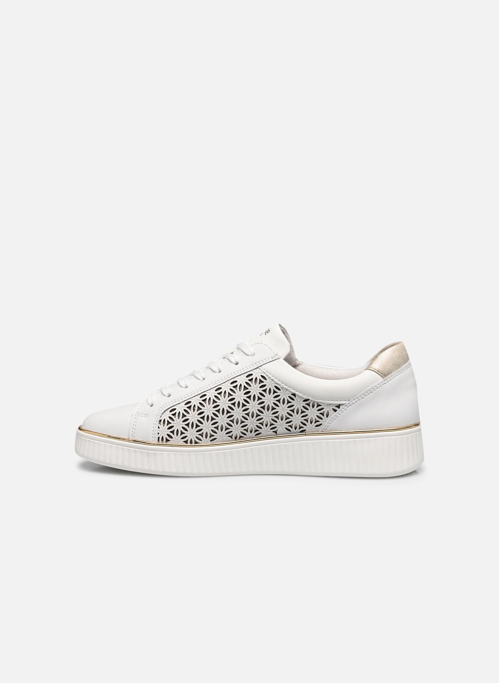 Sneakers basse D2E03 donna bianco Remonte Sneakers basse D2E03 donna bianco WEISS/LIGHTGOLD/MUSCHEL/WHITE