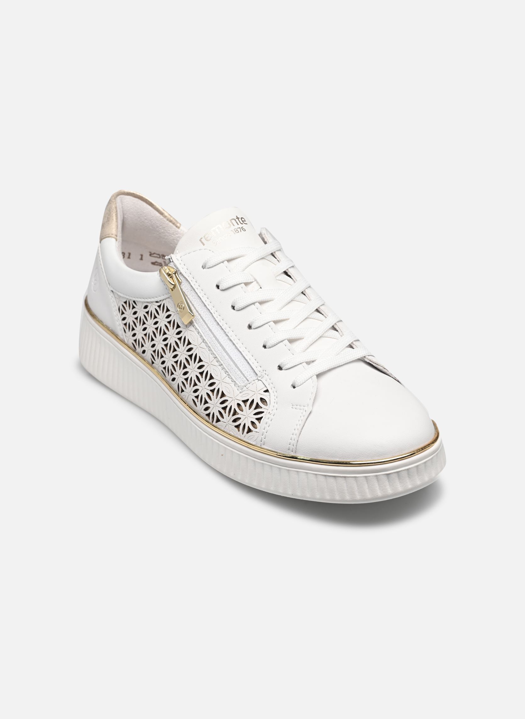 Sneakers basse D2E03 donna bianco Remonte Sneakers basse D2E03 donna bianco WEISS/LIGHTGOLD/MUSCHEL/WHITE