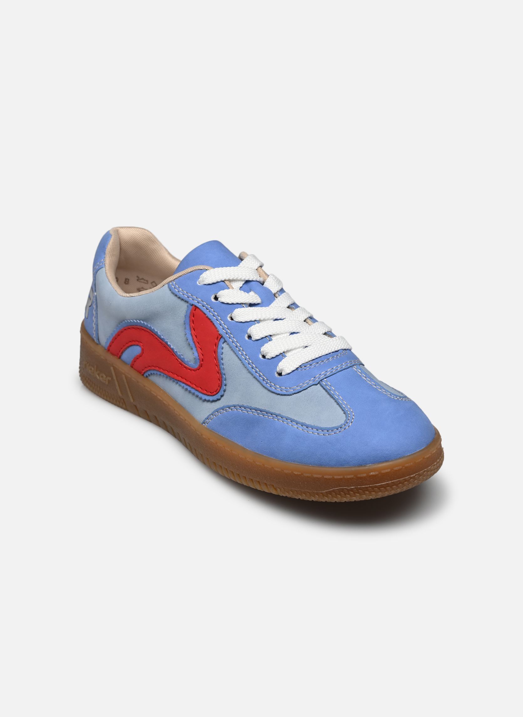 Niedrige Sneaker M5512 damen blau Rieker Niedrige Sneaker M5512 damen blau BLAU/AQUA/SCARLET