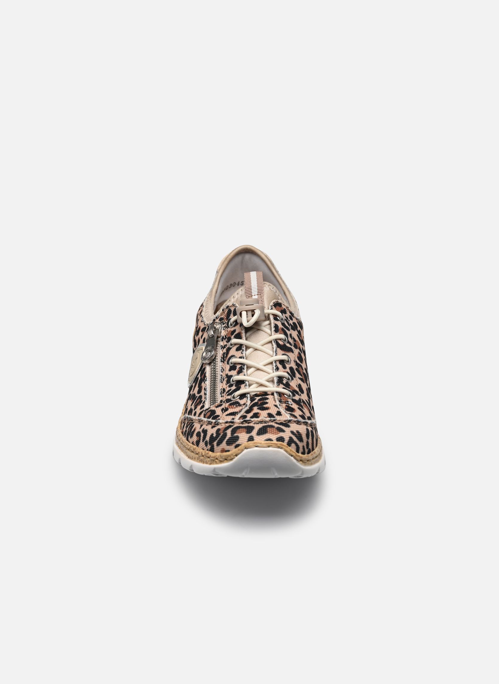 Niedrige Sneaker N4263 damen beige Rieker Niedrige Sneaker N4263 damen beige LEO-NATUR/ARGENTO/GINGER/ROSE-