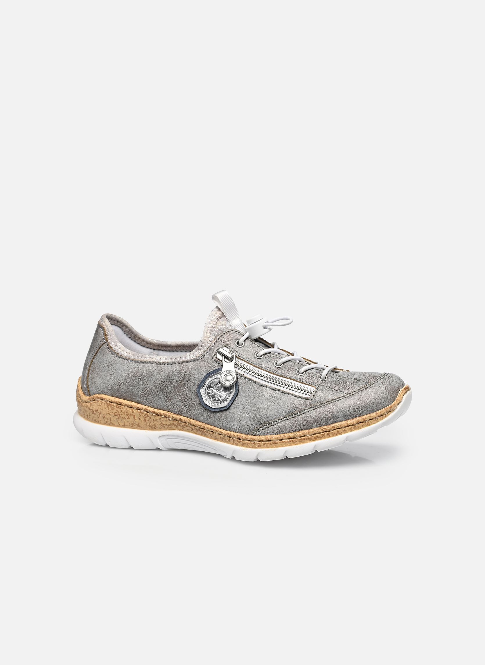 Baskets basses N4263 femme gris Rieker Baskets basses N4263 femme gris GREY/ADRIA/ARGENTO/SILVERFLOWE