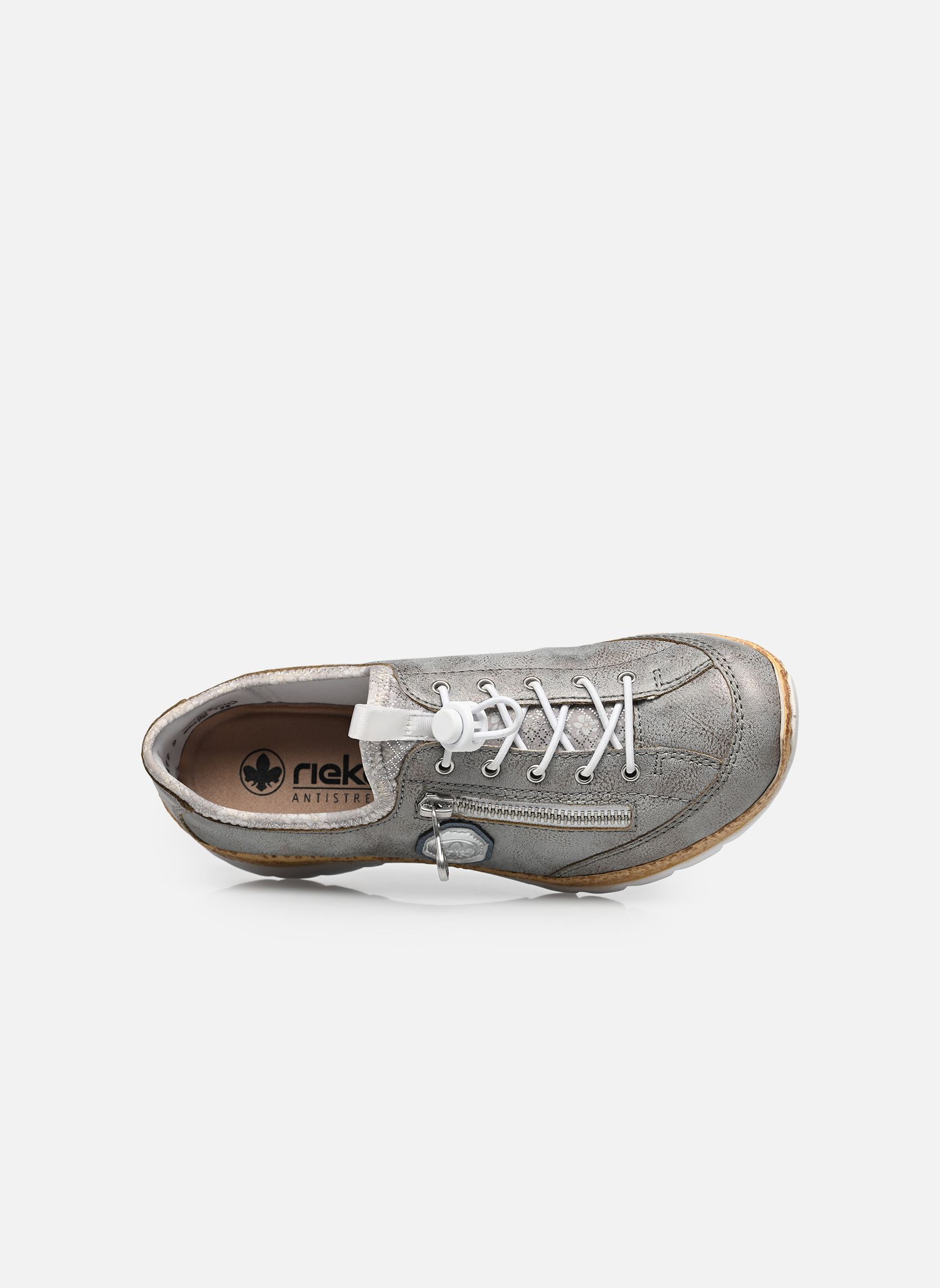Baskets basses N4263 femme gris Rieker Baskets basses N4263 femme gris GREY/ADRIA/ARGENTO/SILVERFLOWE
