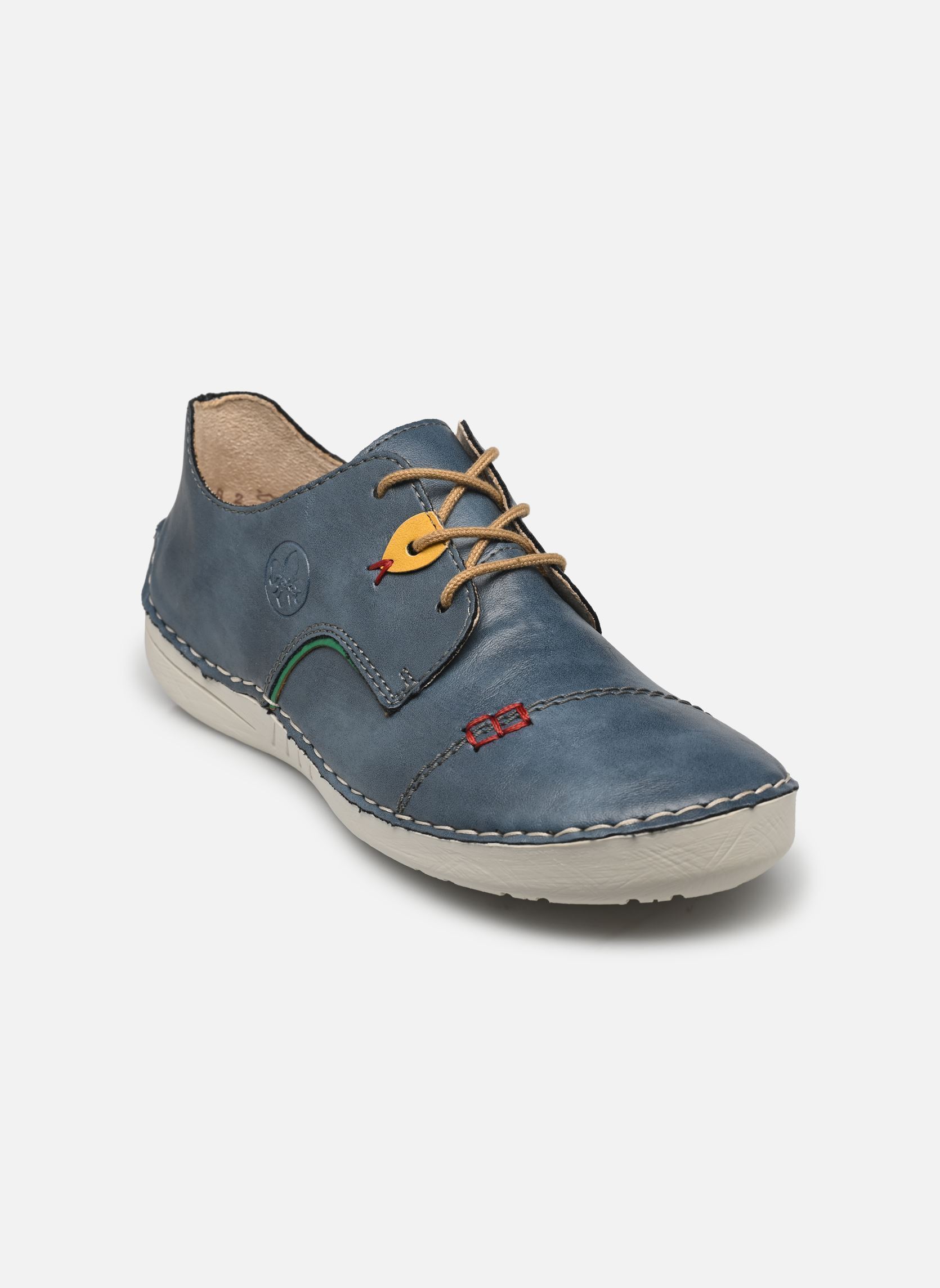 Baskets basses 52528 femme bleu Rieker Baskets basses 52528 femme bleu ROYAL/SMARAGD/GELB