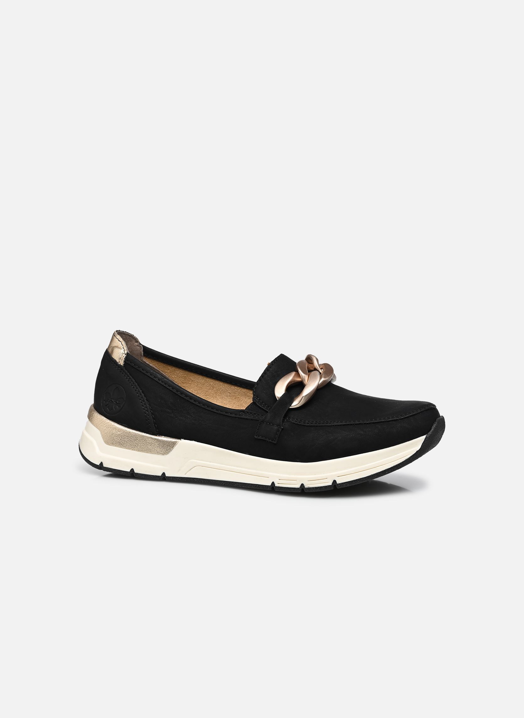 Mocassins 58944 dames zwart Rieker Mocassins 58944 dames zwart SCHWARZ/LIGHTGOLD