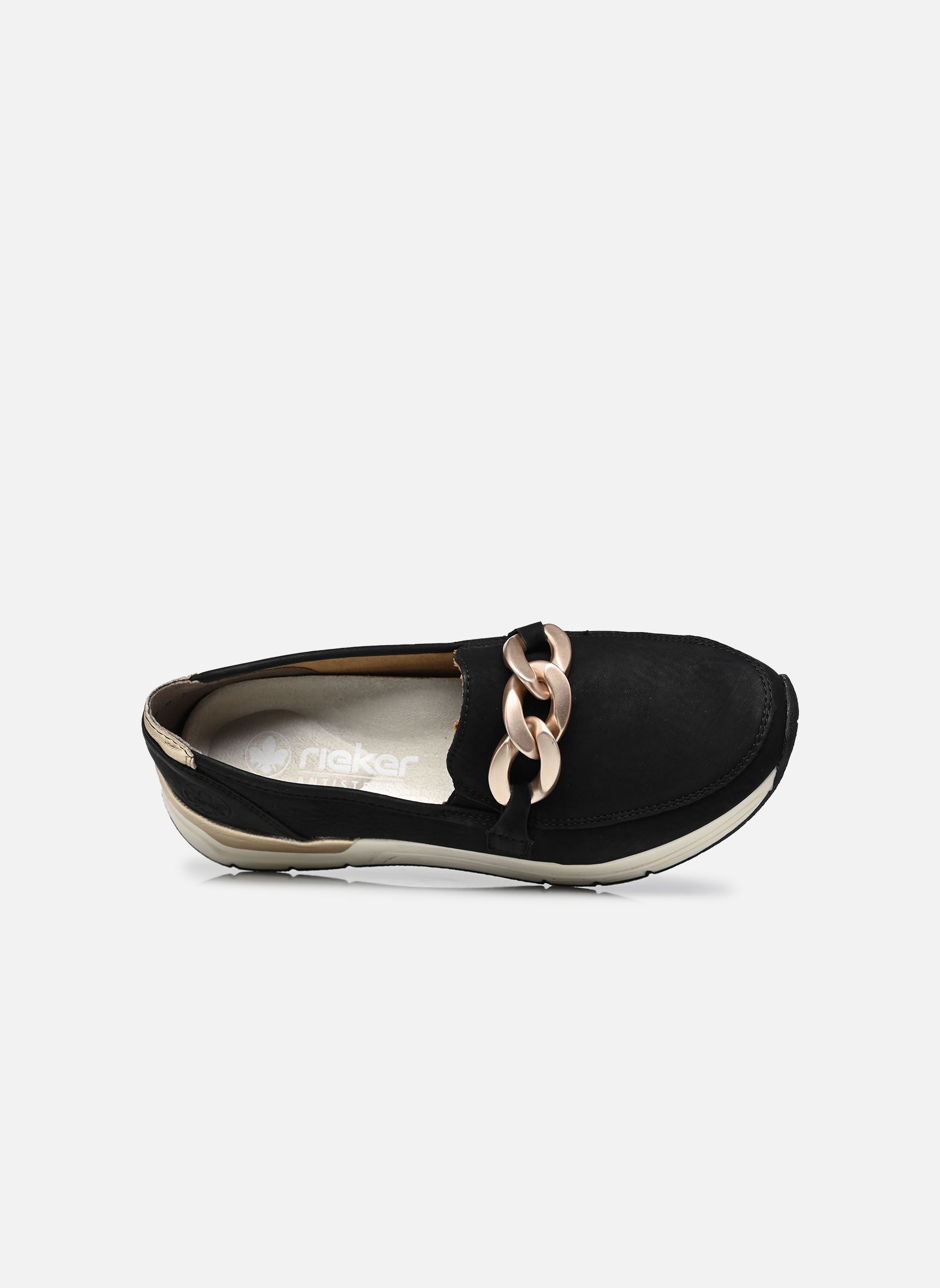 Mocassins 58944 dames zwart Rieker Mocassins 58944 dames zwart SCHWARZ/LIGHTGOLD