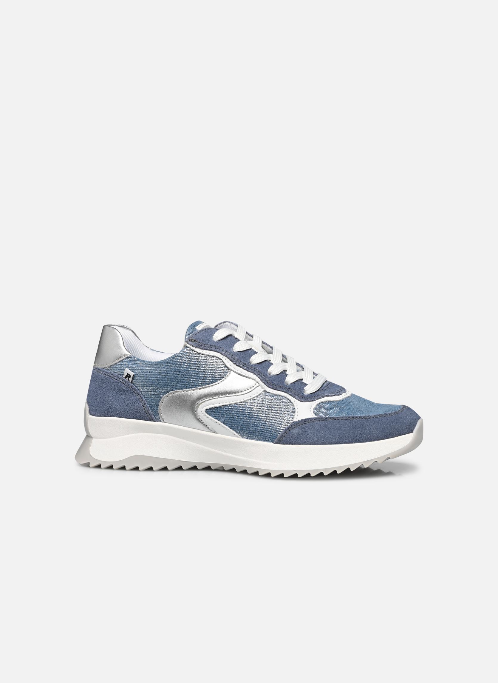 Lage sneakers W1307 dames blauw Rieker Lage sneakers W1307 dames blauw JEANS/JEANS-SILVER/WEISS/SILVE