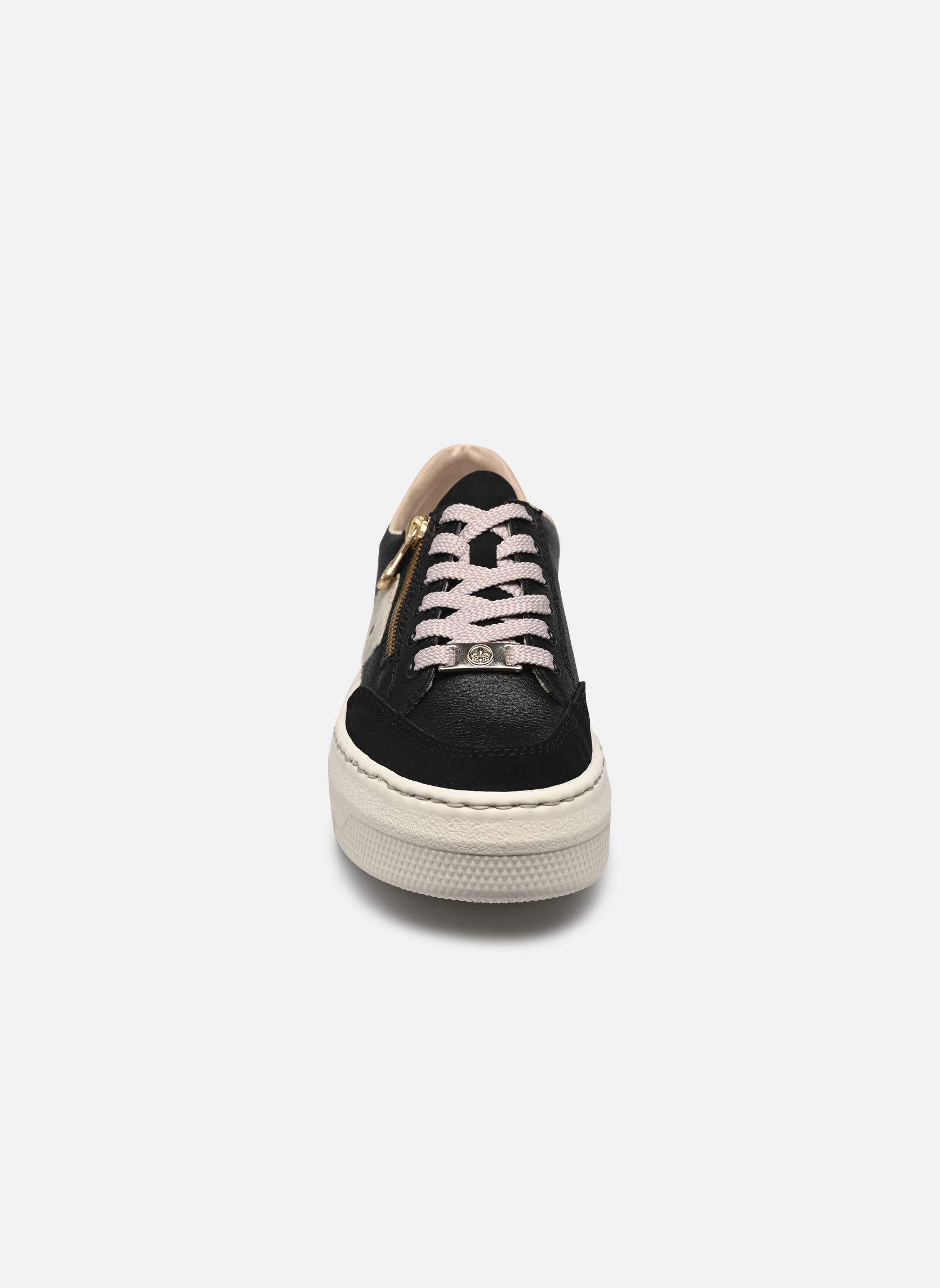 Baskets compensées M1912 femme noir Rieker Baskets compensées M1912 femme noir SCHWARZ/SCHWARZ/MUSCHEL/PORZEL