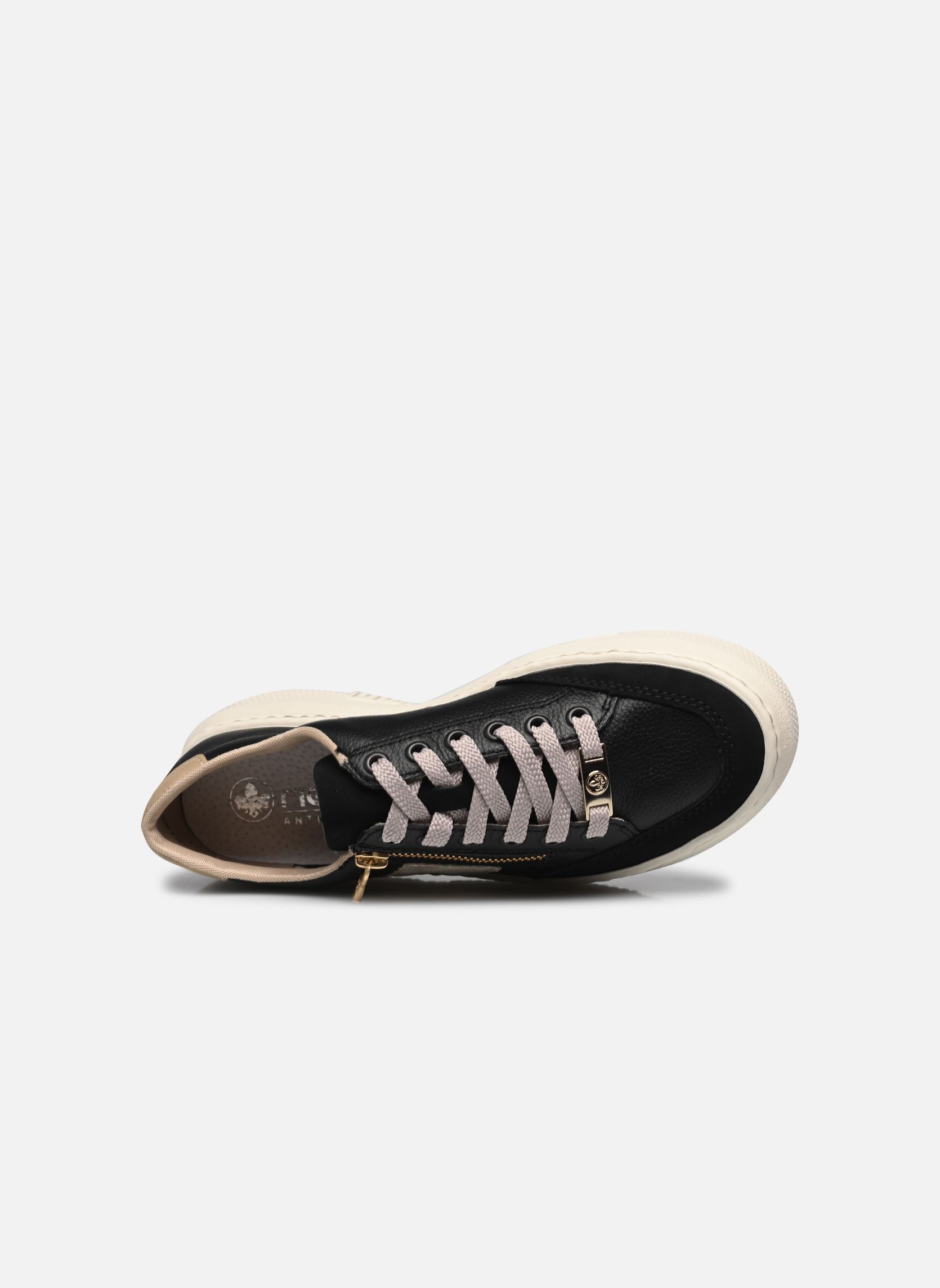 Baskets compensées M1912 femme noir Rieker Baskets compensées M1912 femme noir SCHWARZ/SCHWARZ/MUSCHEL/PORZEL