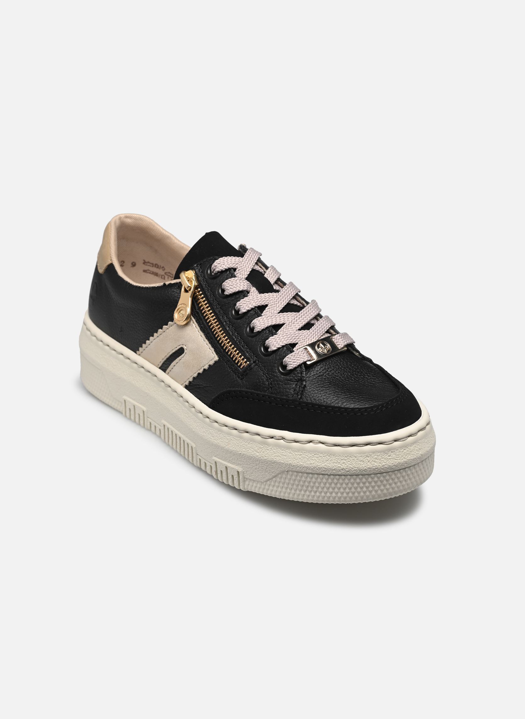 Baskets compensées M1912 femme noir Rieker Baskets compensées M1912 femme noir SCHWARZ/SCHWARZ/MUSCHEL/PORZEL