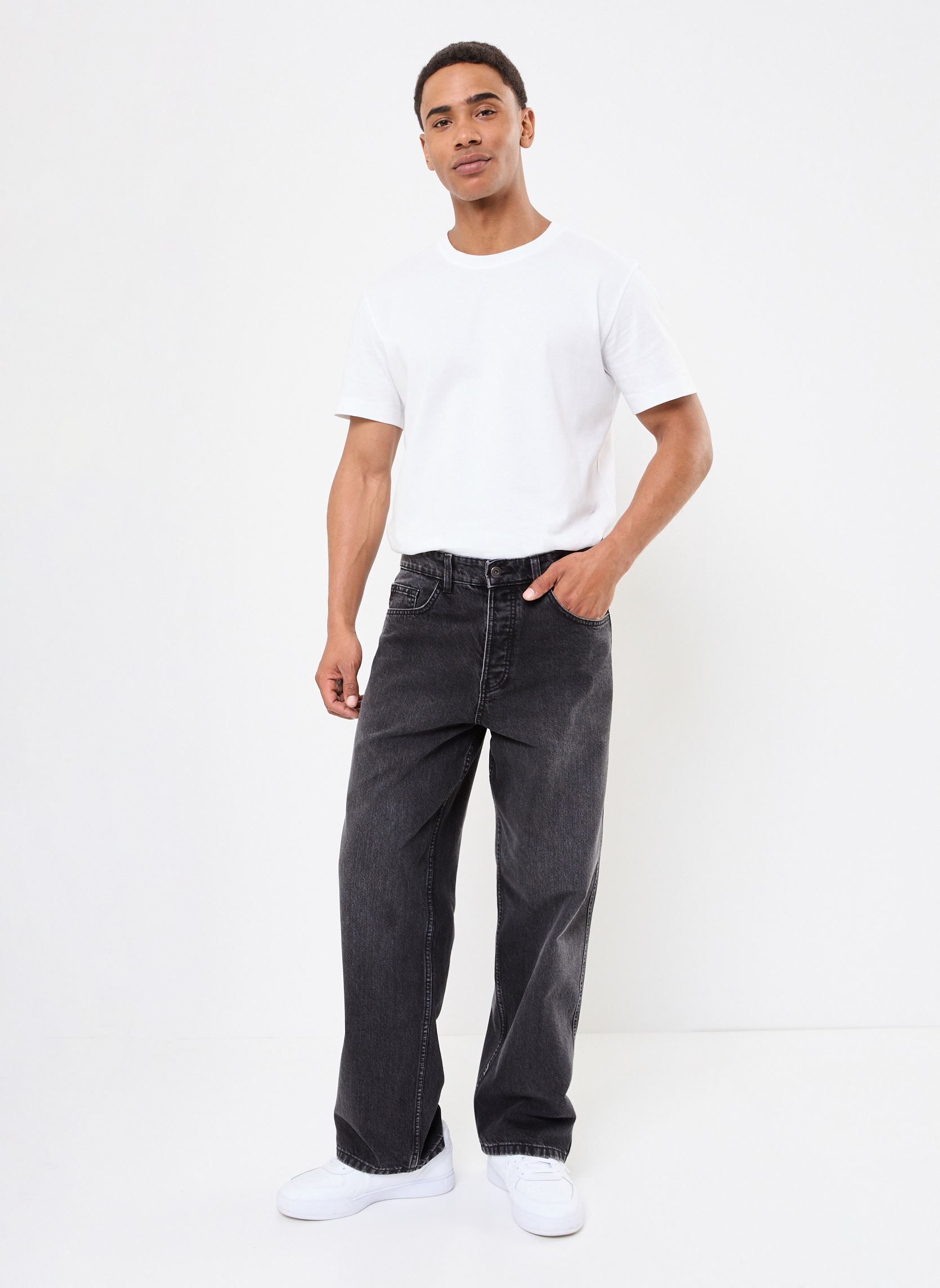 Wijde jeans / Flared Jeans PARISIEN large heren zwart Marvin&Co Wijde jeans / Flared Jeans PARISIEN large heren zwart DENIM SNOW BLACK