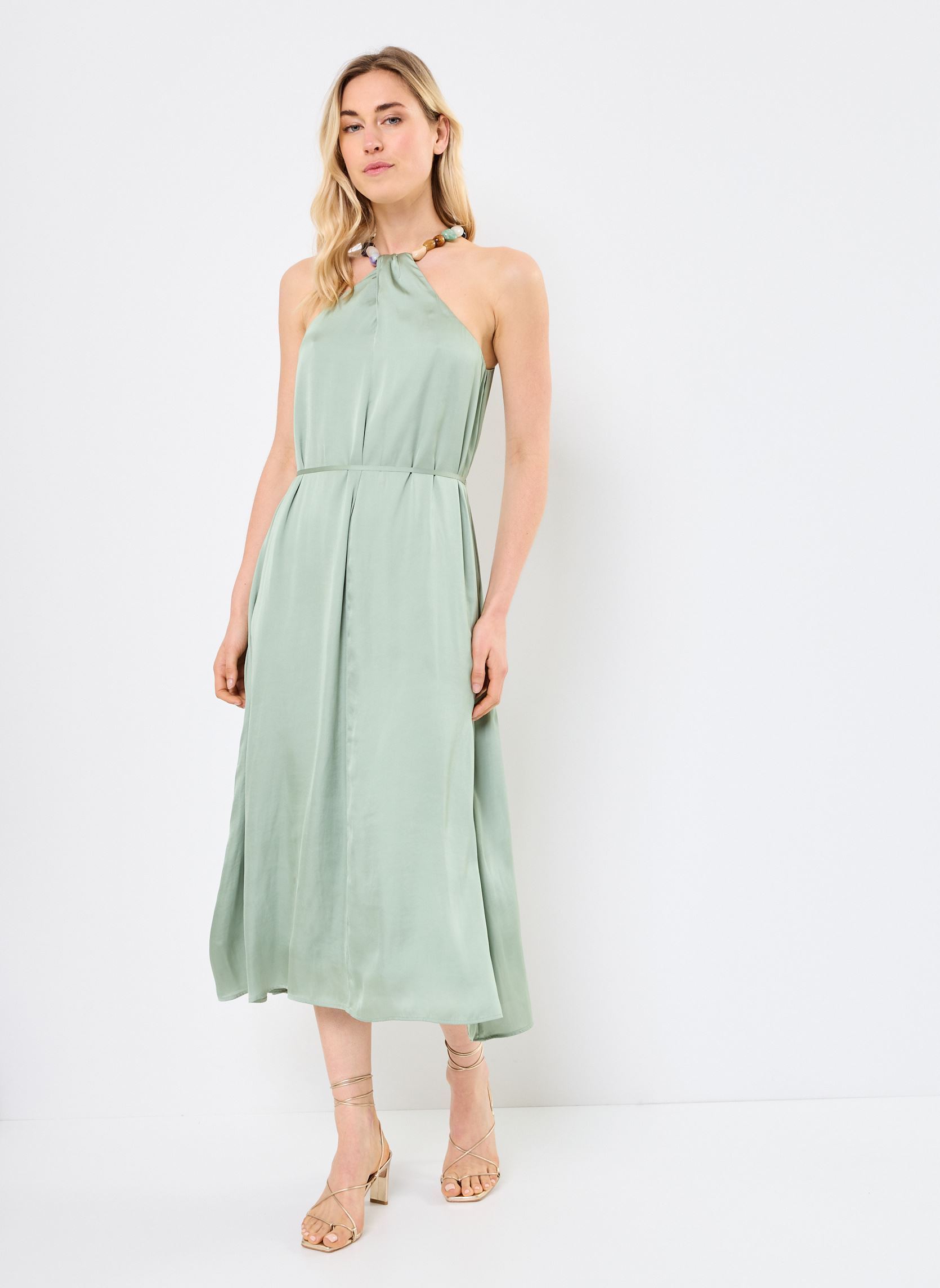 Lange jurken COPELIA dames groen Suncoo Lange jurken COPELIA dames groen Vert d'eau