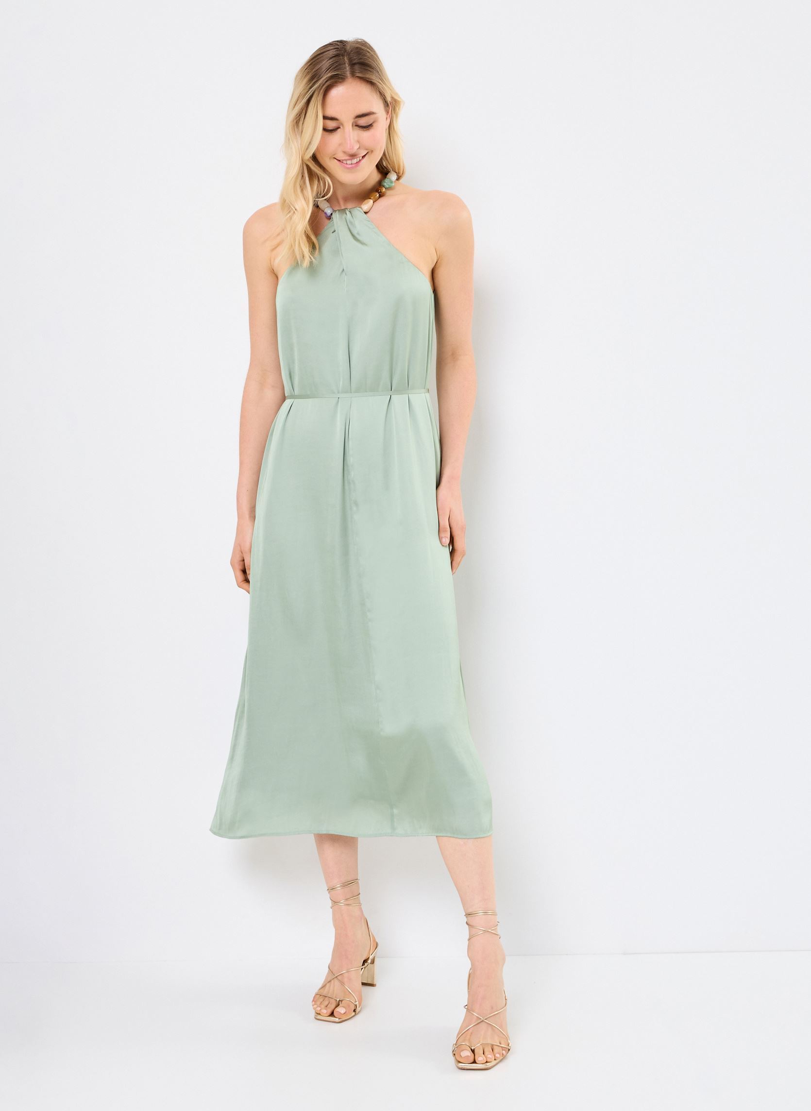 Lange jurken COPELIA dames groen Suncoo Lange jurken COPELIA dames groen Vert d'eau