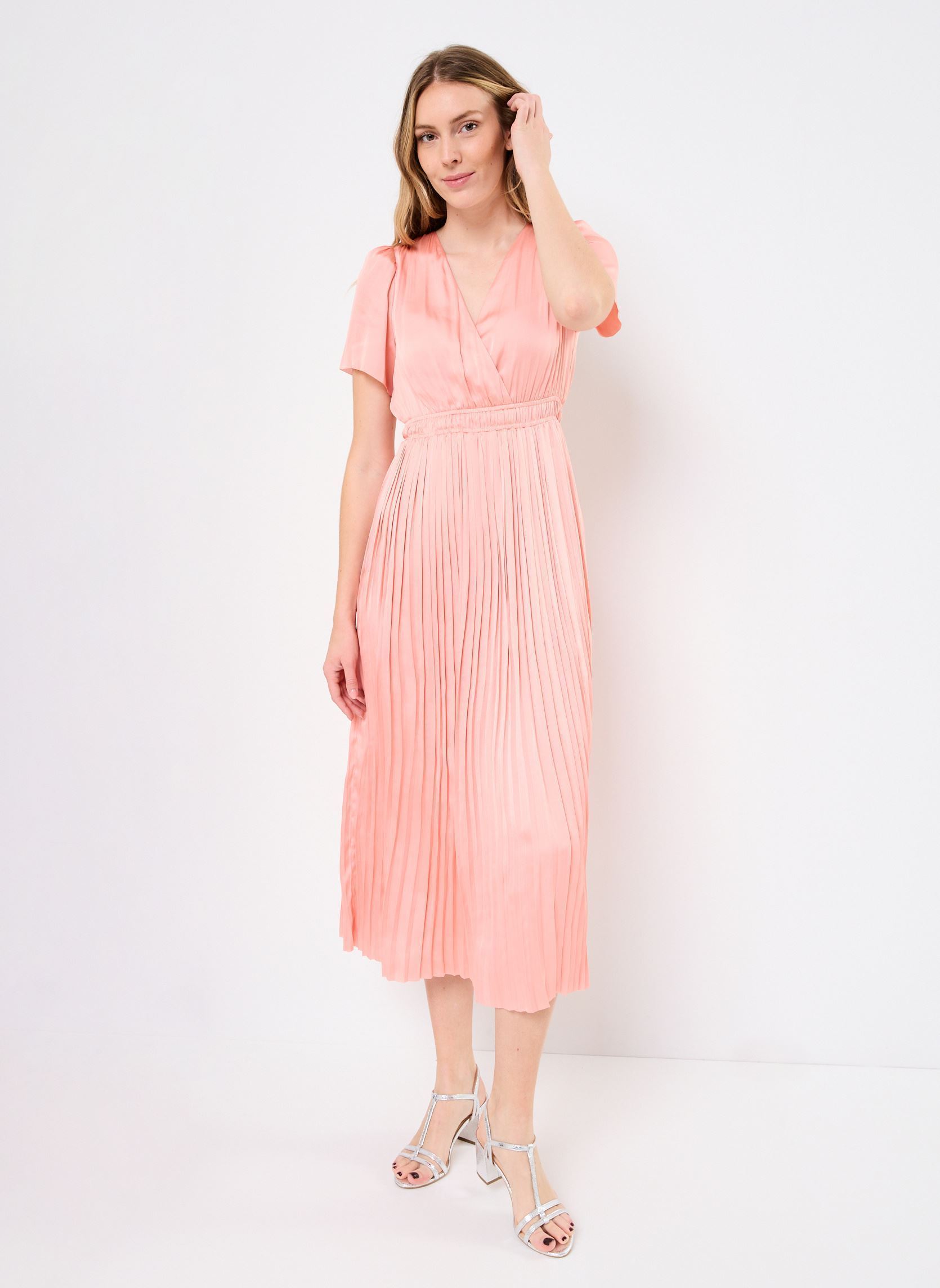Lange Kleider CYRA damen rosa Suncoo Lange Kleider CYRA damen rosa Blush