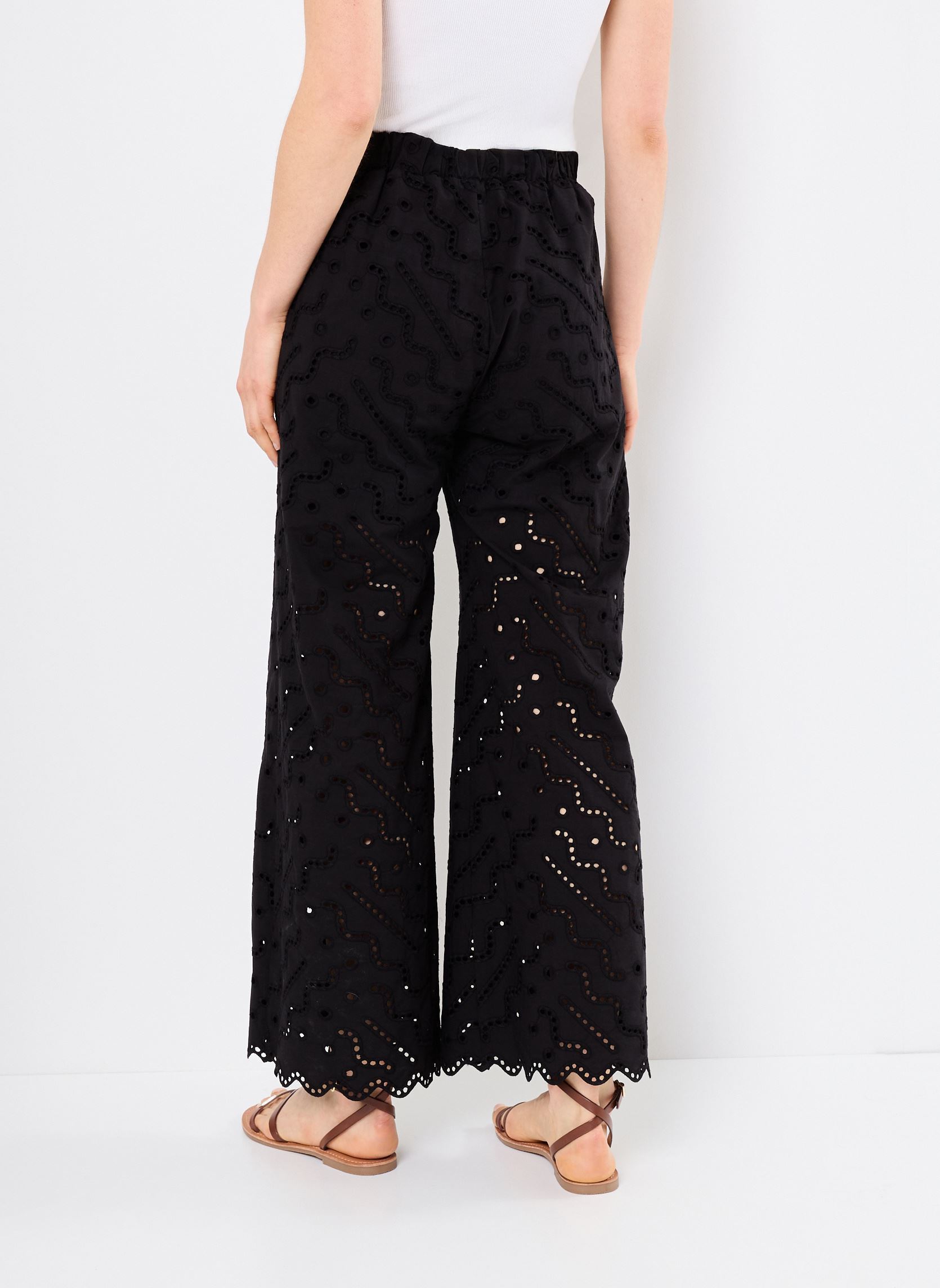 Pantalons larges JANE femme noir Suncoo Pantalons larges JANE femme noir Noir