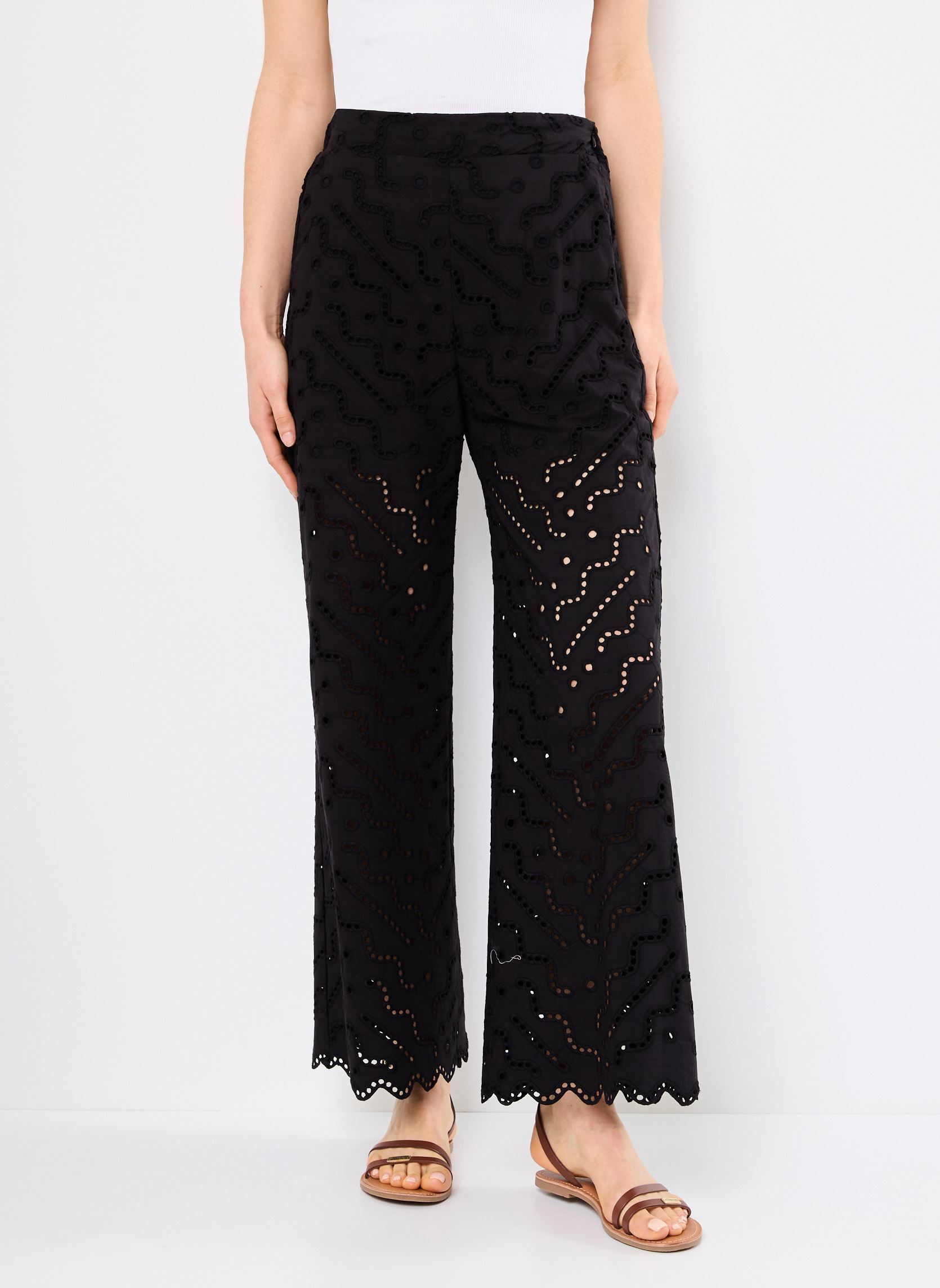 Pantalons larges JANE femme noir Suncoo Pantalons larges JANE femme noir Noir