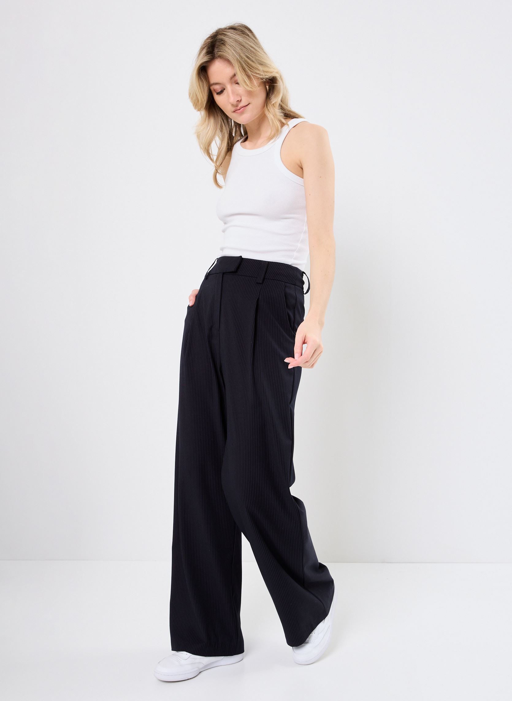 Pantalons larges JASMIN femme bleu Suncoo Pantalons larges JASMIN femme bleu Bleu nuit