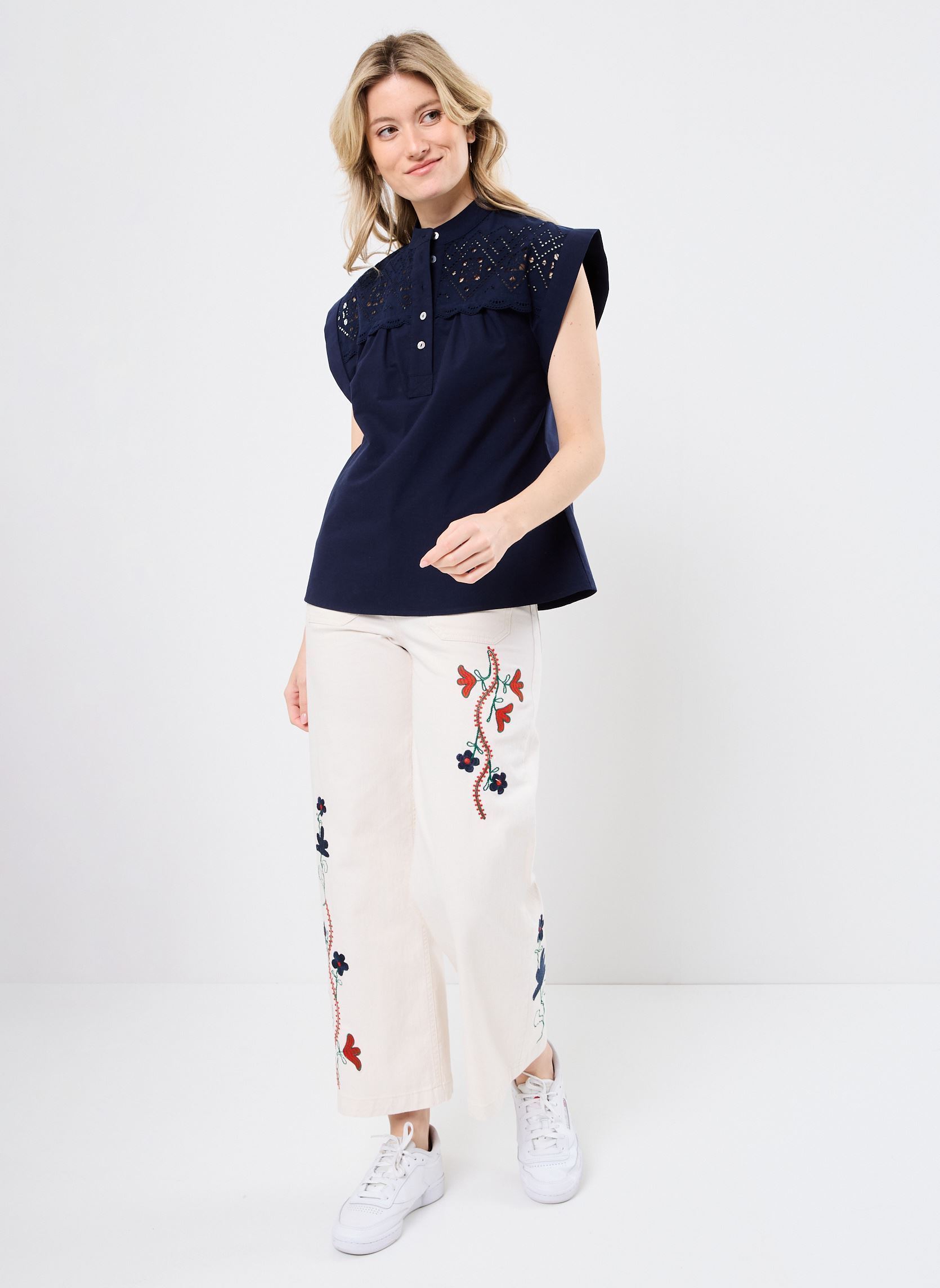 Tops LUDY damen blau Suncoo Tops LUDY damen blau Bleu nuit