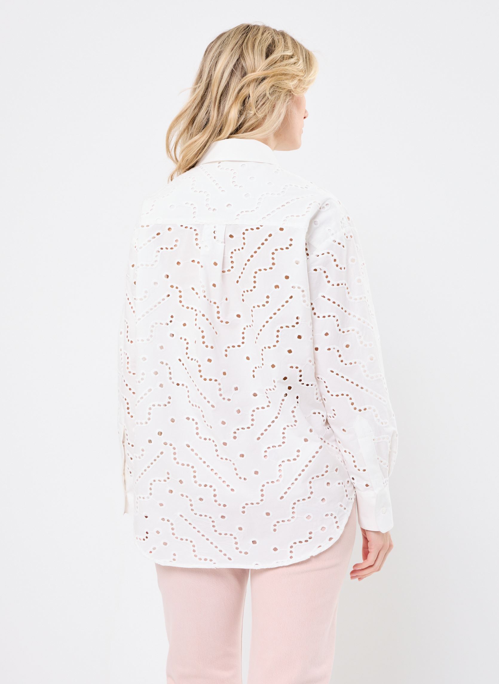 Lange mouw overhemden LOHAN dames wit Suncoo Lange mouw overhemden LOHAN dames wit Blanc Casse
