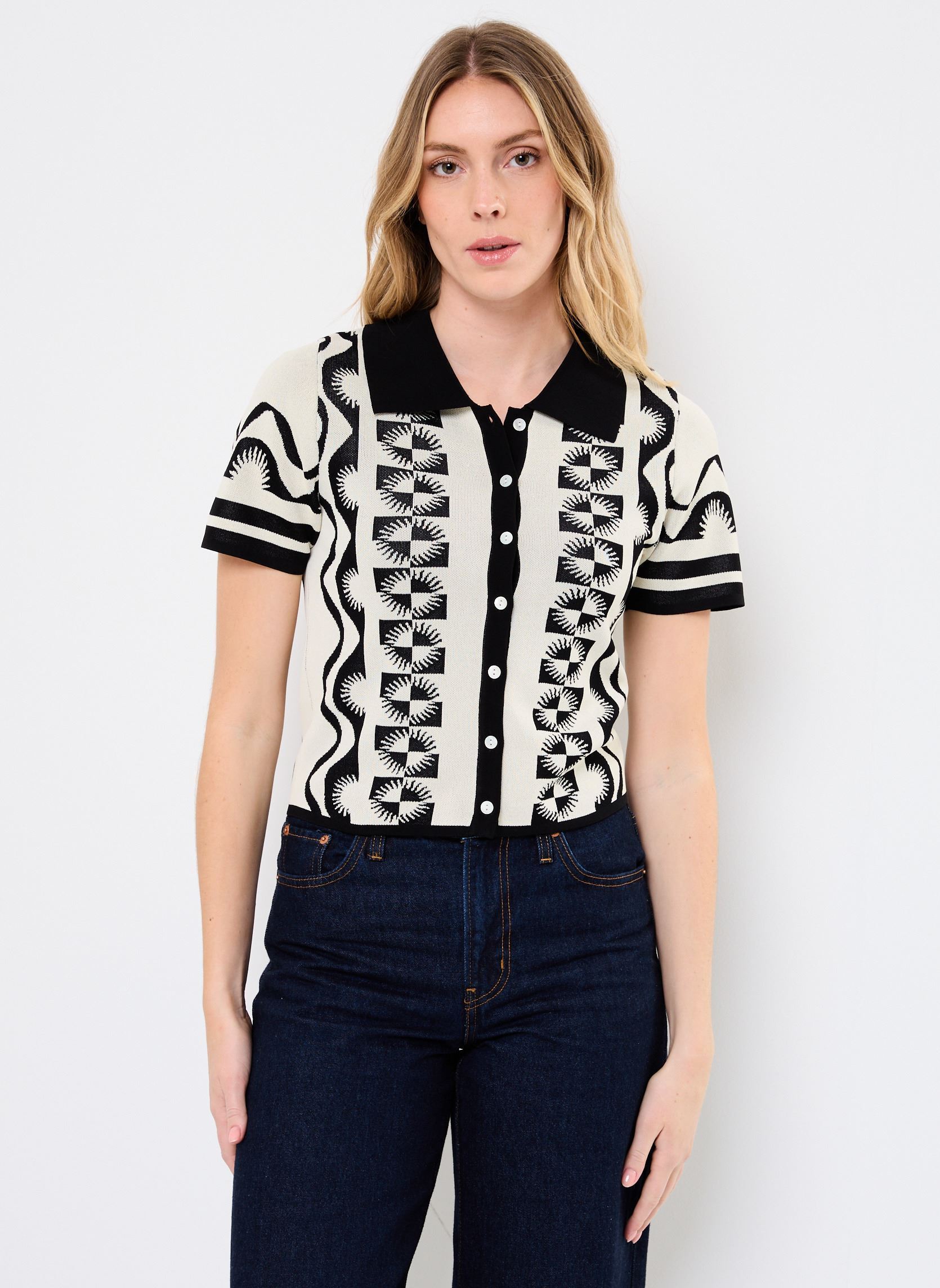 Chemises manches courtes GABERA femme noir Suncoo Chemises manches courtes GABERA femme noir Noir