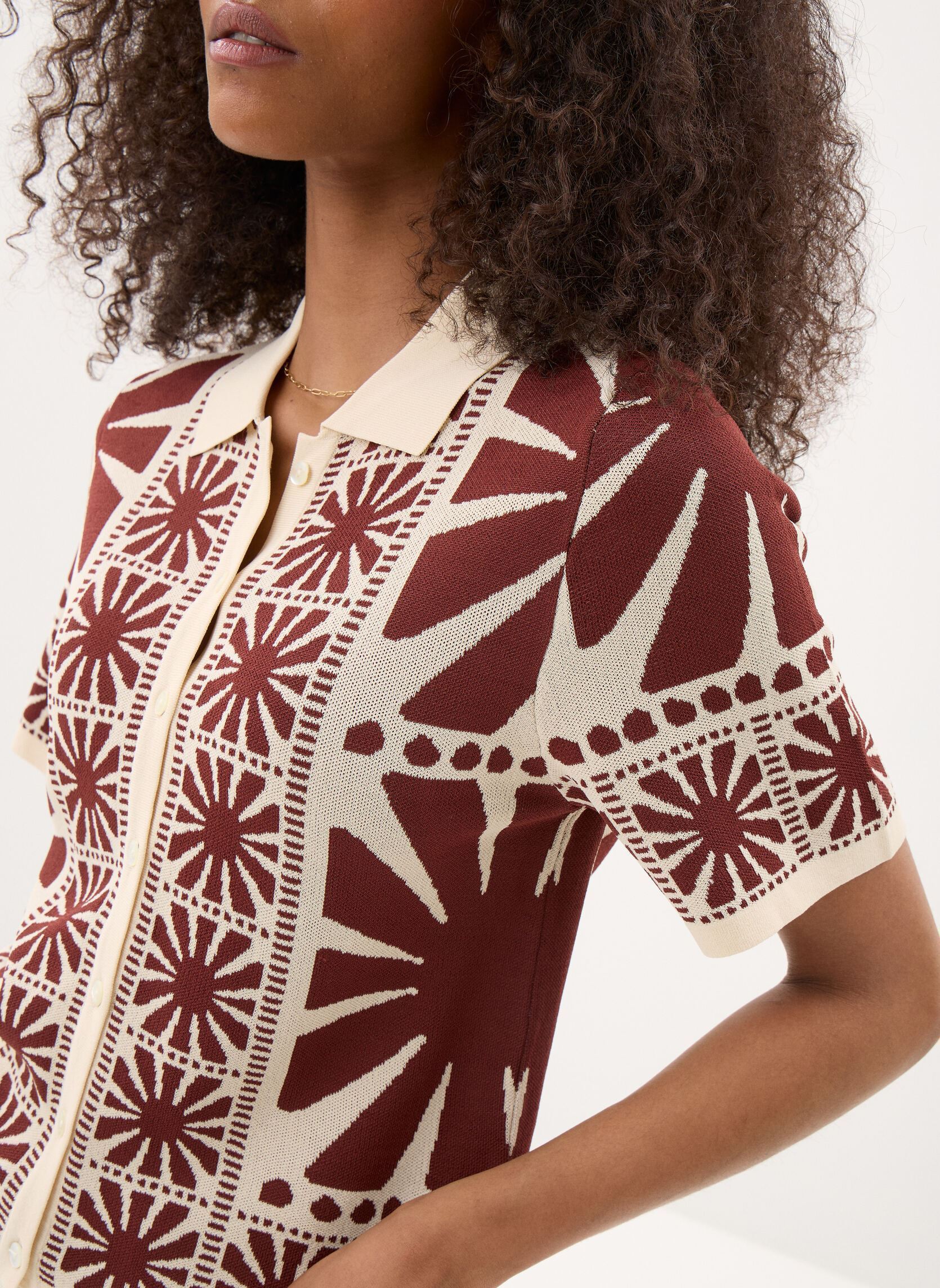 Chemises manches courtes GABERA femme marron Suncoo Chemises manches courtes GABERA femme marron Choco
