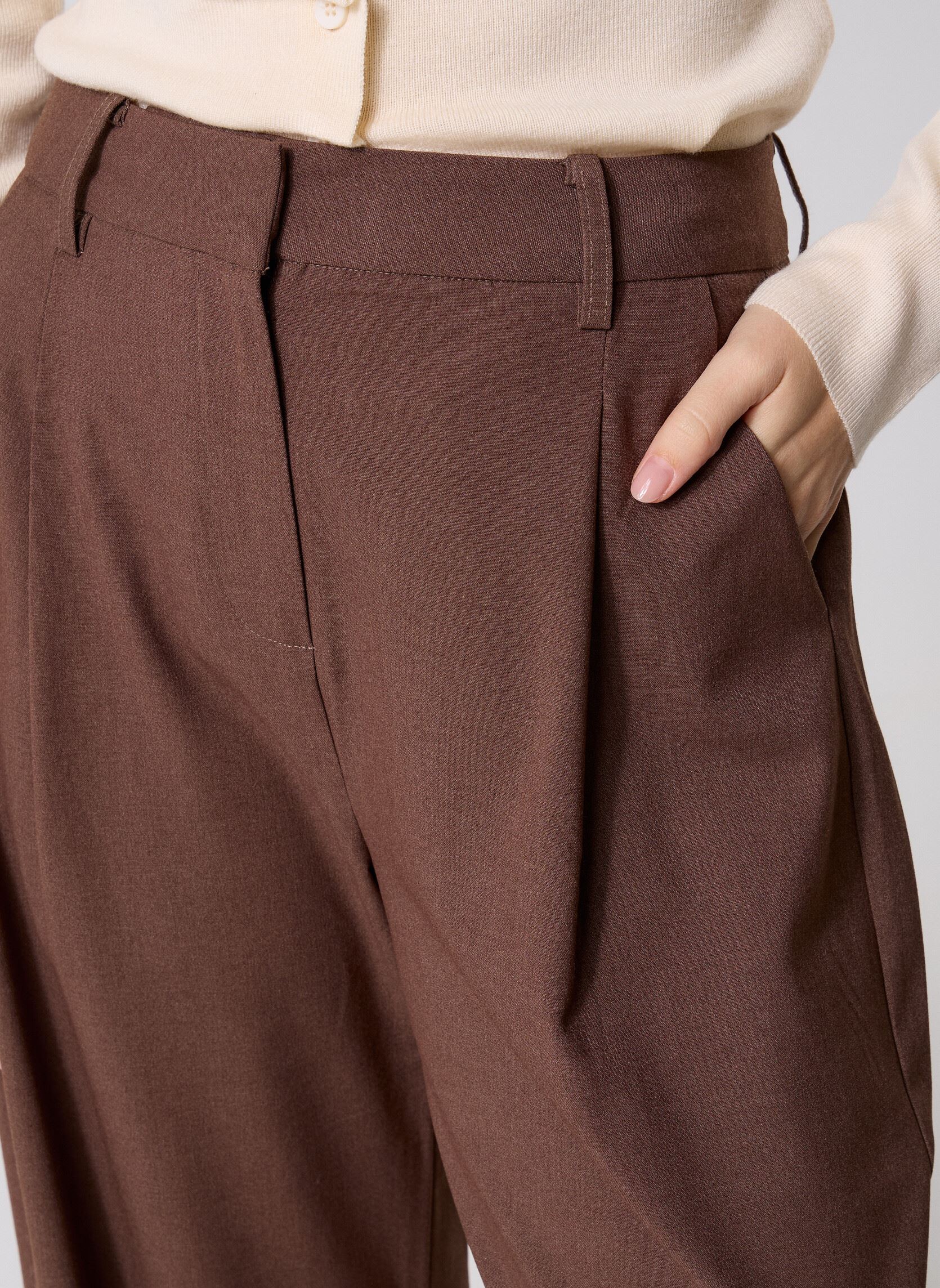 Pantalons larges JONAS femme marron Suncoo Pantalons larges JONAS femme marron TAUPE