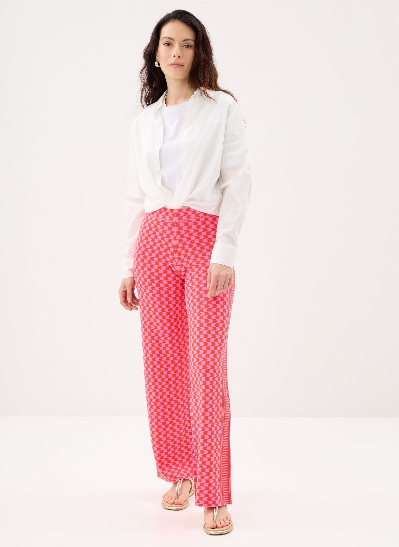 Pantalons larges JONAS femme rose Suncoo Pantalons larges JONAS femme rose ROSE