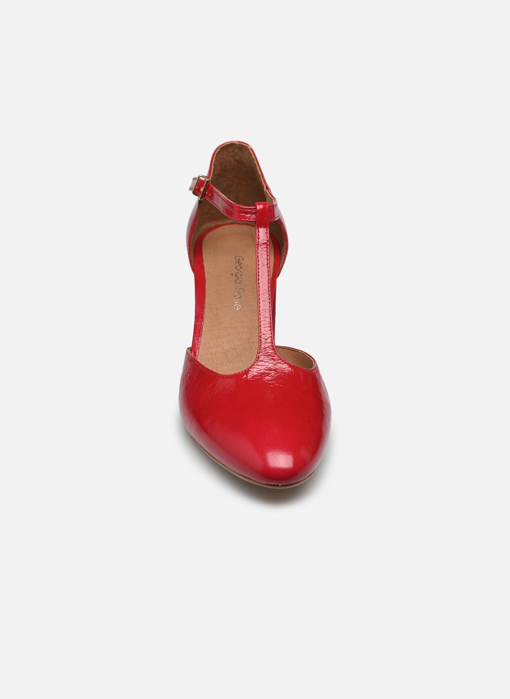 Pumps Esolo - Cuir Vernis plissé damen rot Georgia Rose Pumps Esolo - Cuir Vernis plissé damen rot ROUGE