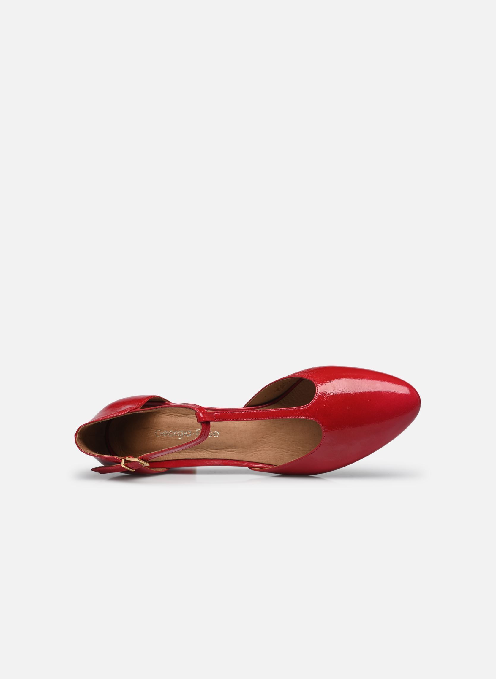 Pumps Esolo - Cuir Vernis plissé damen rot Georgia Rose Pumps Esolo - Cuir Vernis plissé damen rot ROUGE