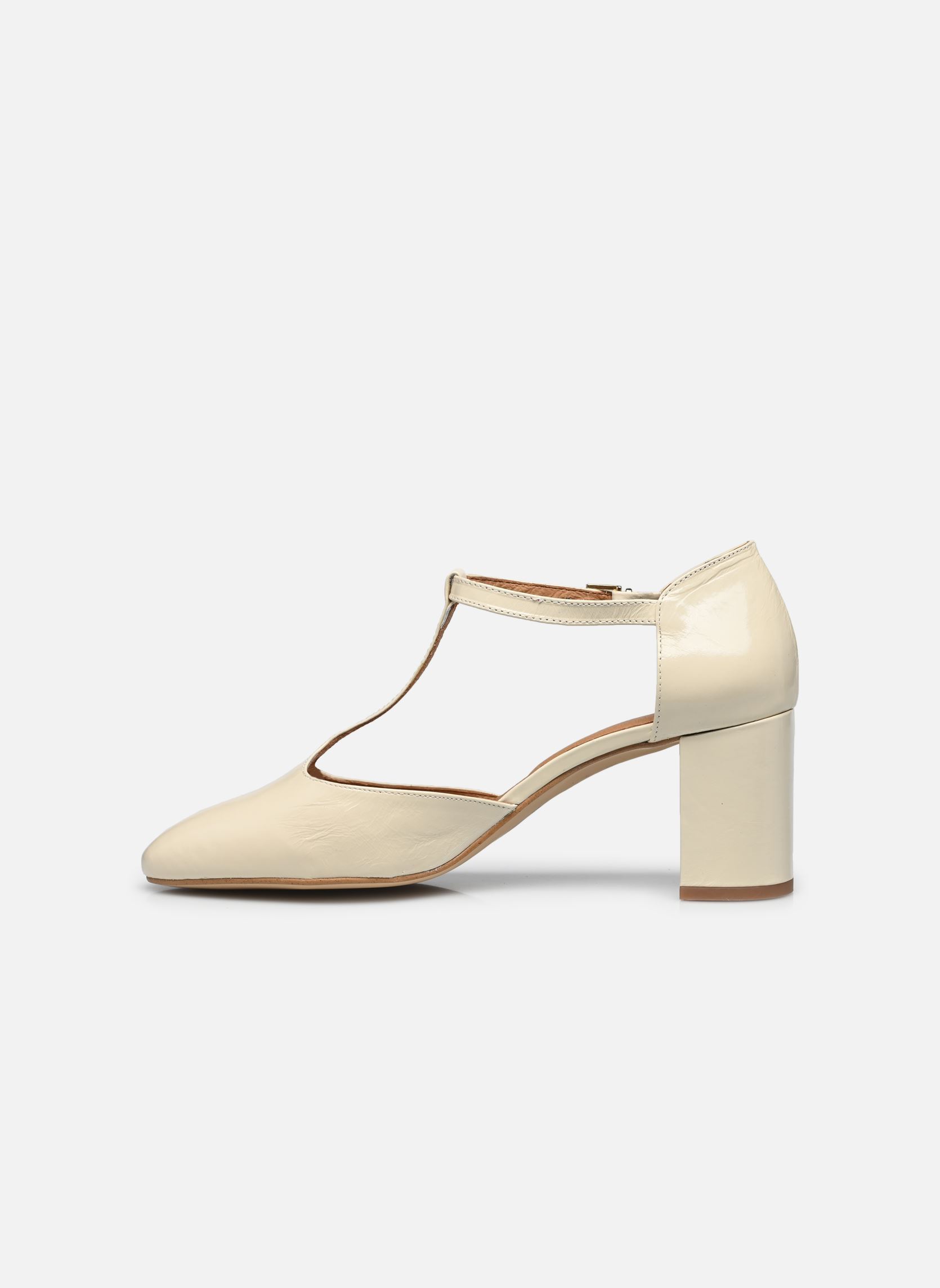 Pumps Esolo - Cuir Vernis plissé damen weiß Georgia Rose Pumps Esolo - Cuir Vernis plissé damen weiß BLANC/ECRU