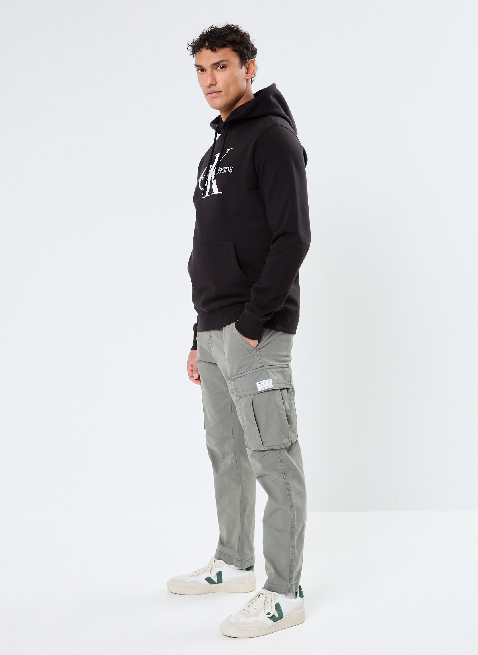 Felpe con cappuccio Core Monologo Hoodie J30J320934 uomo nero Calvin Klein Jeans Felpe con cappuccio Core Monologo Hoodie J30J320934 uomo nero CK BLACK