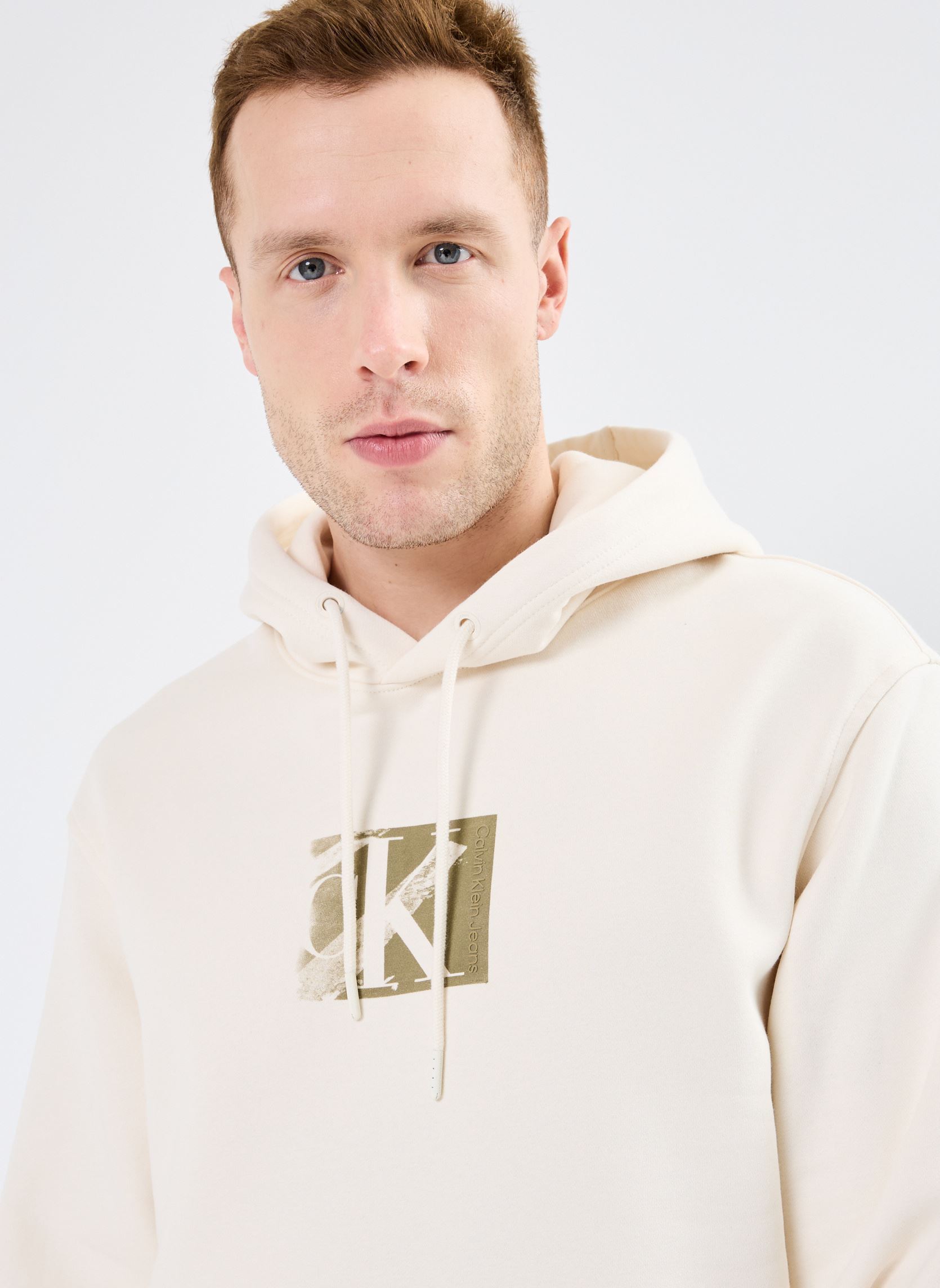 Kapuzenpullover Soft Box Monogram Ho J30J327093 herren weiß Calvin Klein Jeans Kapuzenpullover Soft Box Monogram Ho J30J327093 herren weiß ANTIQUE WHITE